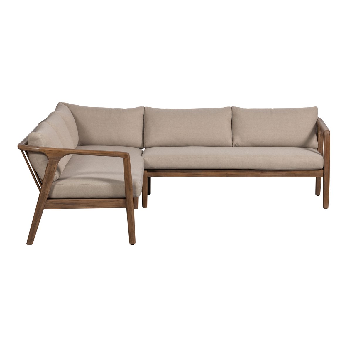 Salon de jardin en bois d’acacia 5 personnes BIAM sable, WOOOD