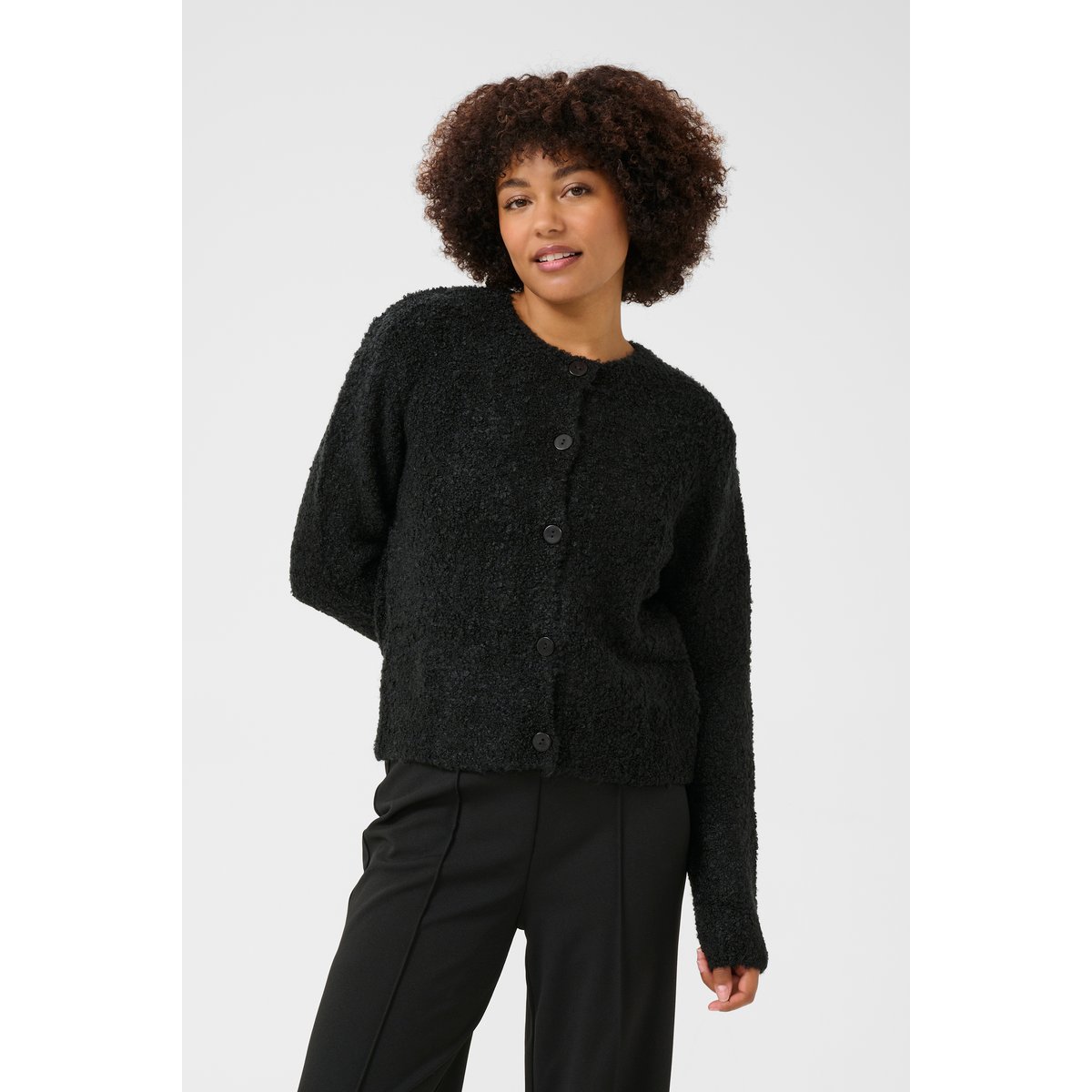Knitted cardigan noir, SOAKED IN LUXURY