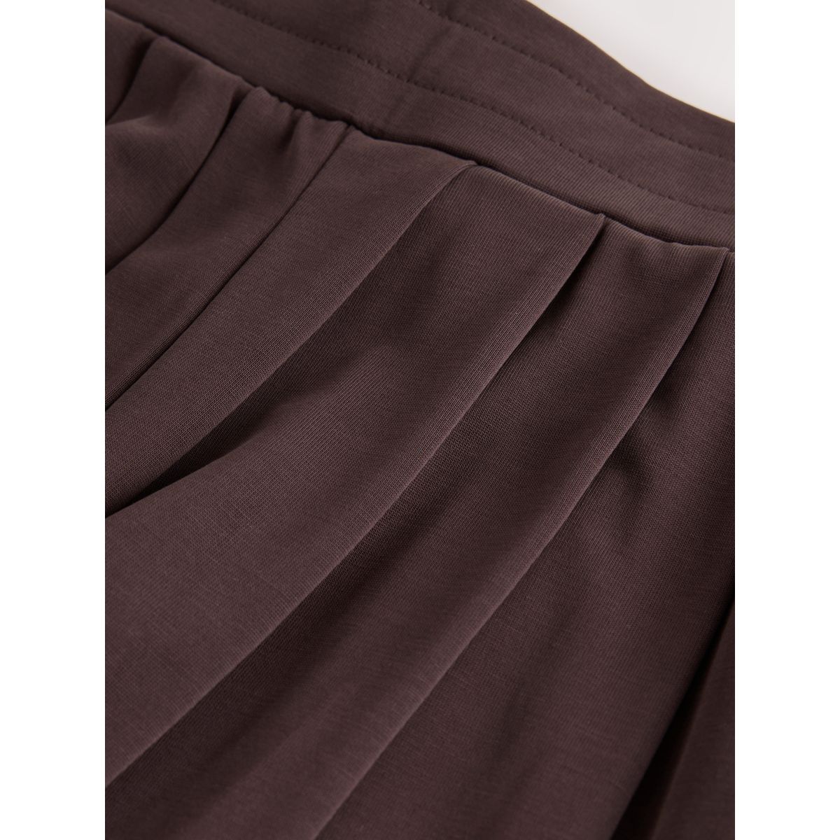 Pantalon bouffant soyeux plissé marron chocolat, NEXT