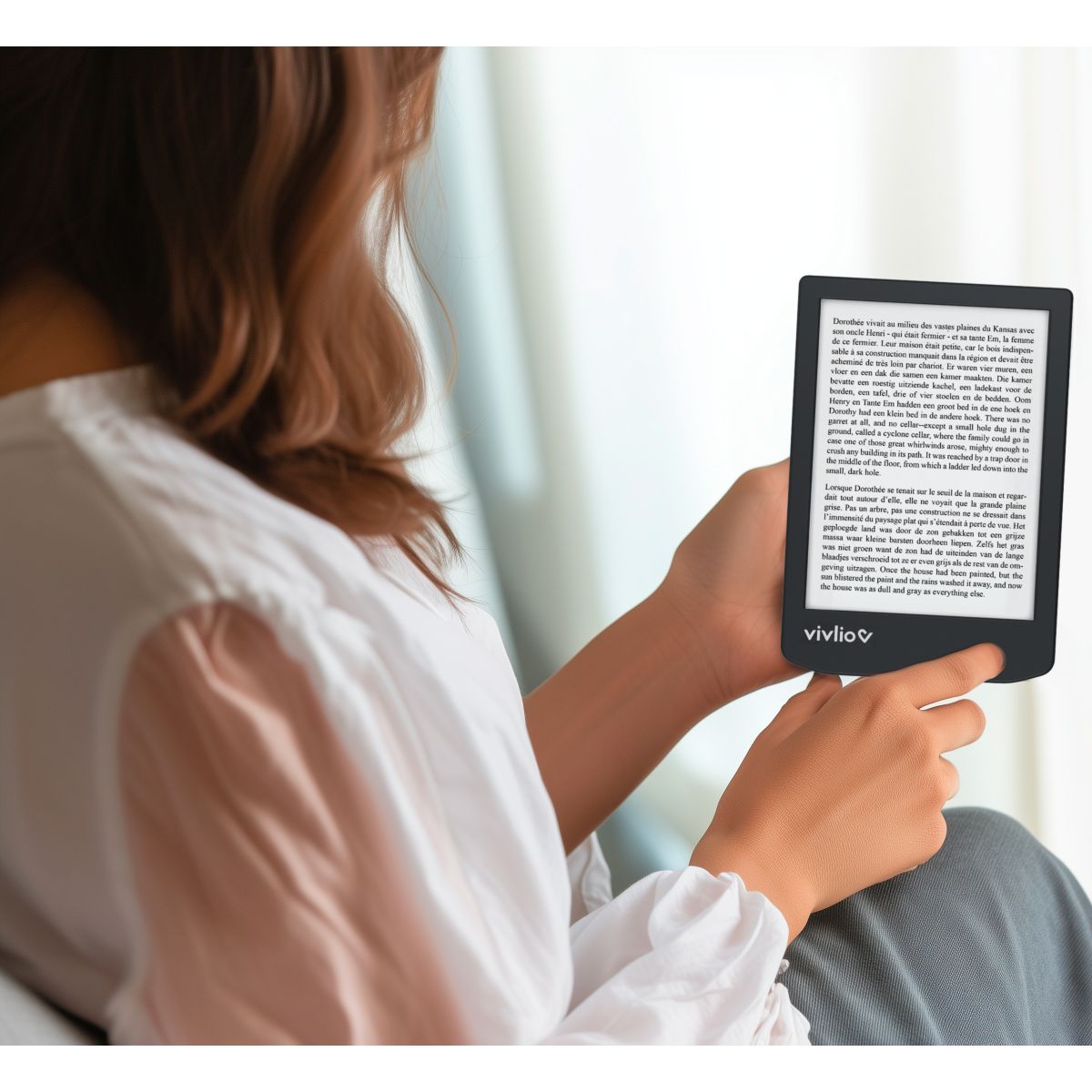 Liseuse eBook Coffret 2en1 Light ZEN+Housse couleur unique, VIVLIO