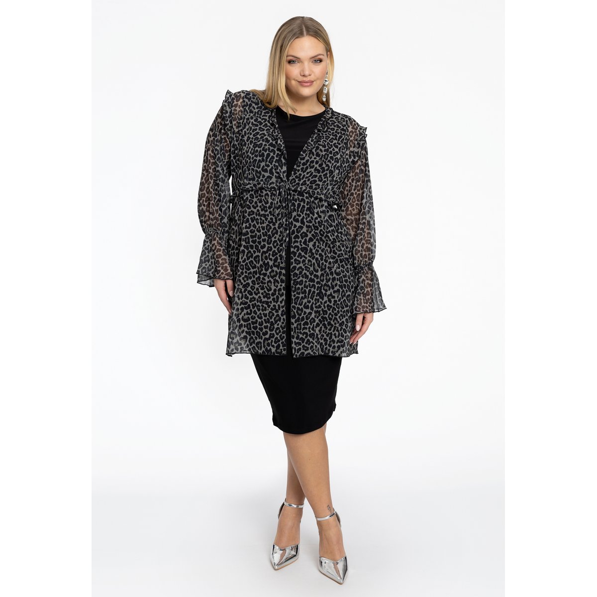 Gilet imprimé / imprimée animal gris, YOEK
