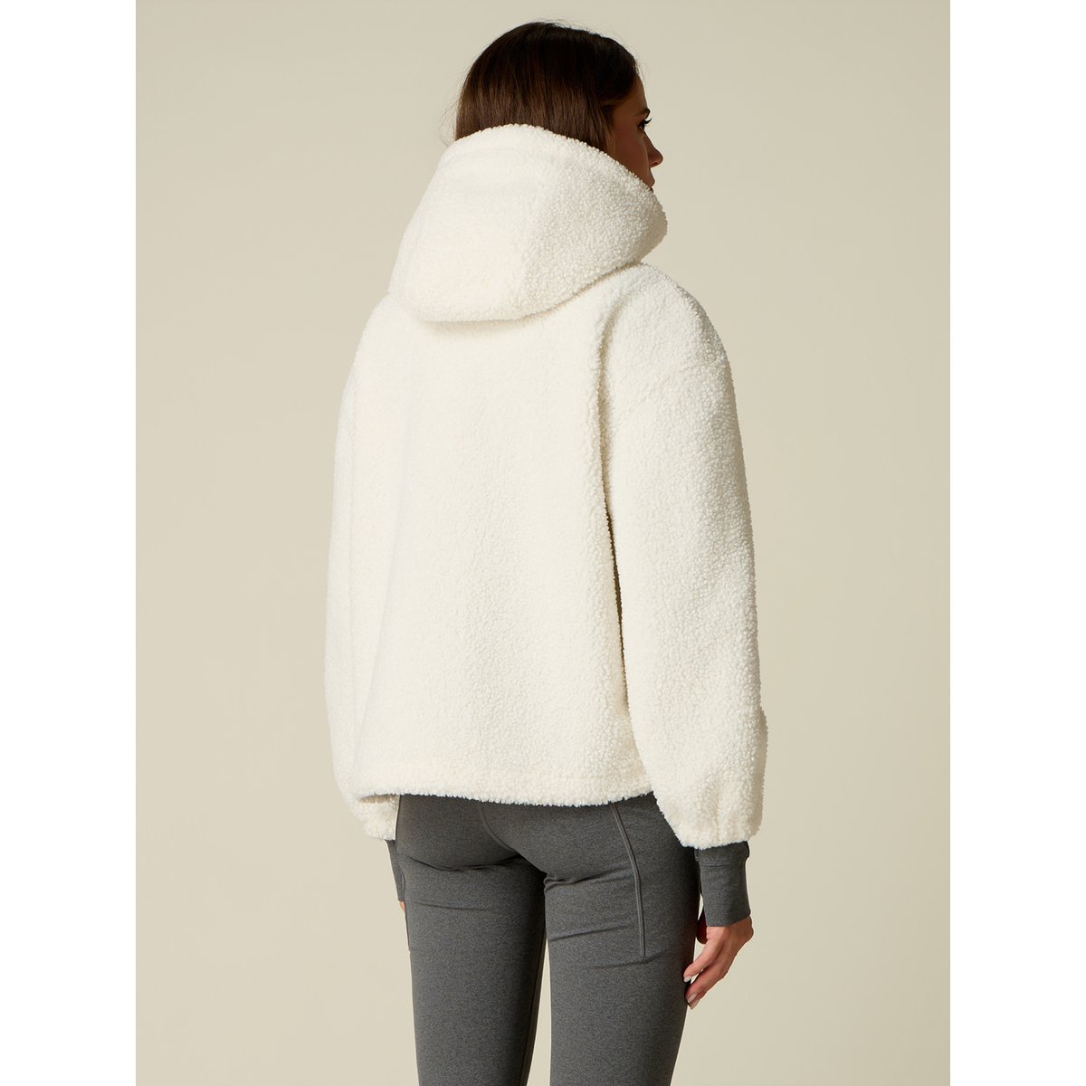 Sweat oversize effet borg blanc, OLTRE