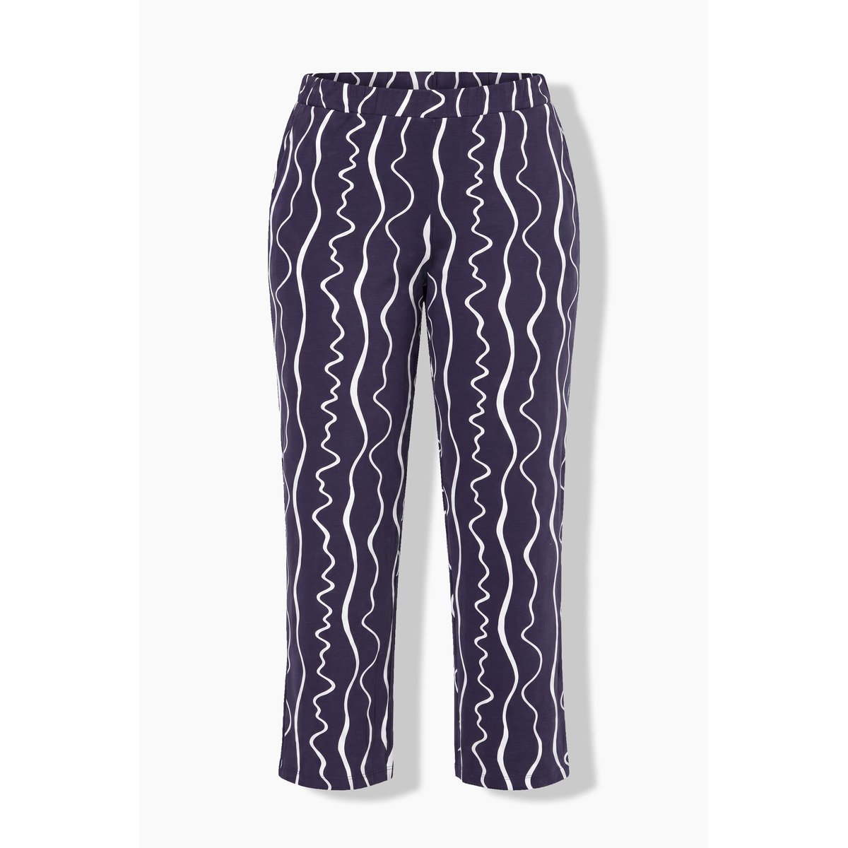 Pantalon en jersey prune foncé, ULLA POPKEN