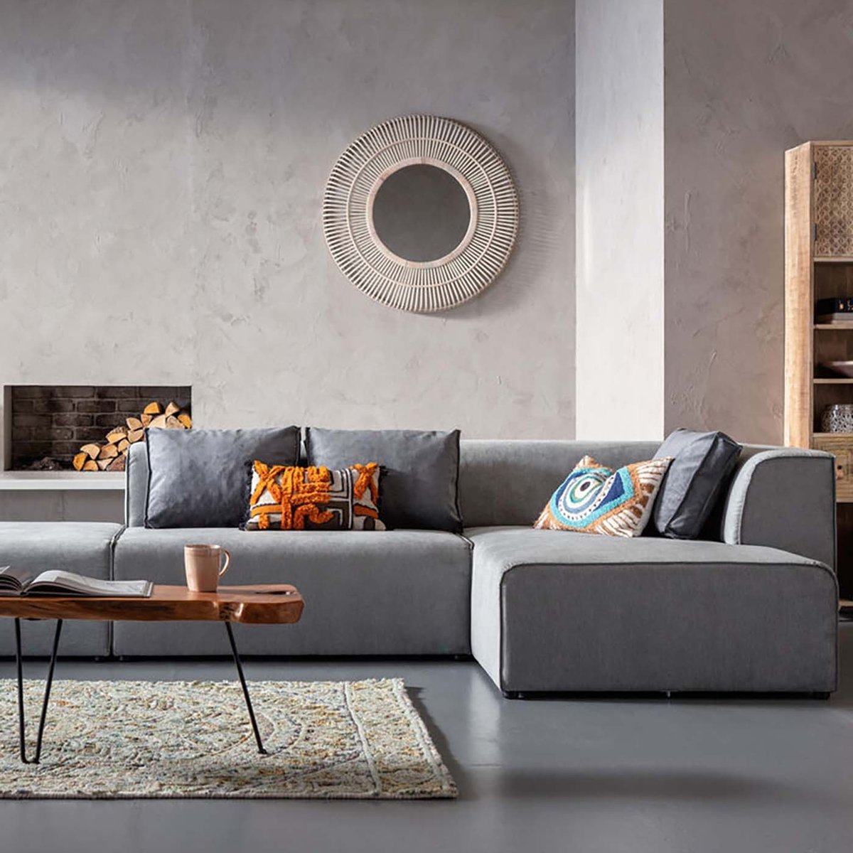 Canapé d'angle, INFINITY gris, KARE DESIGN