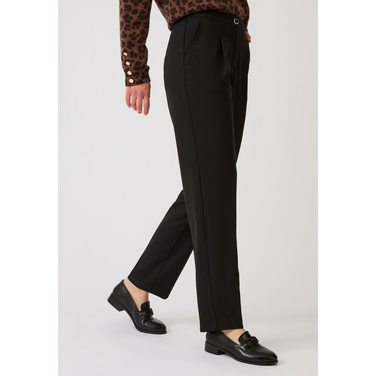 Pantalon ceinture réglable noir, DAMART