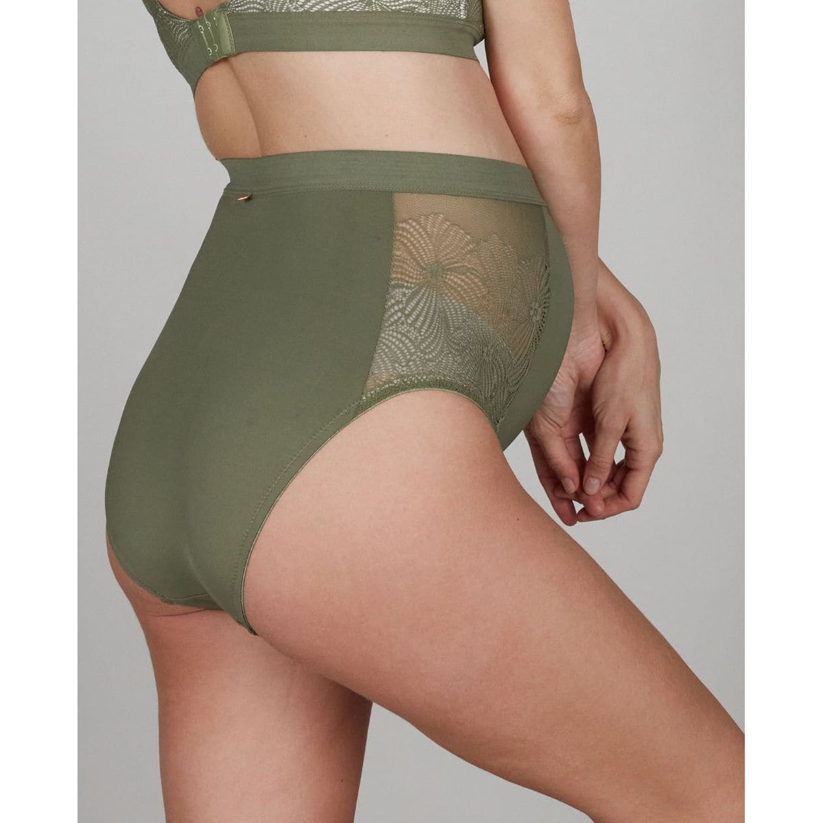 Maxi culotte de maternité DAHLIA kaki, CACHE COEUR