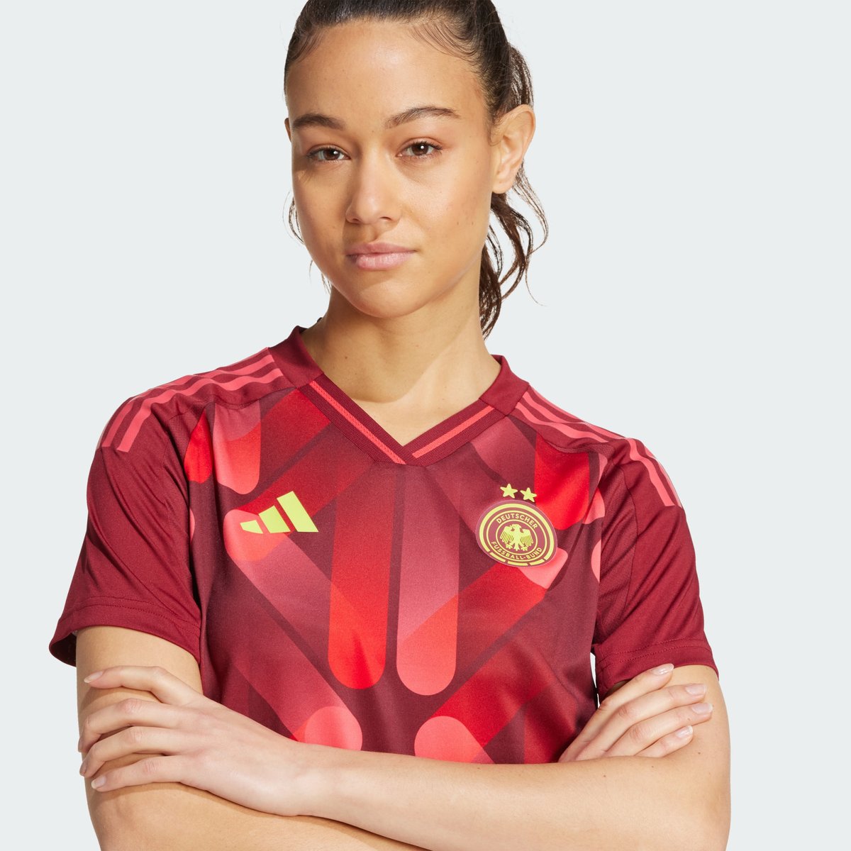 Maillot Extérieur Allemagne 25 (Équipe Féminine) Authentique Maillot Extérieur Allemagne 25 (Équipe Féminine) Authentique team coll burgundy 2, adidas Performance