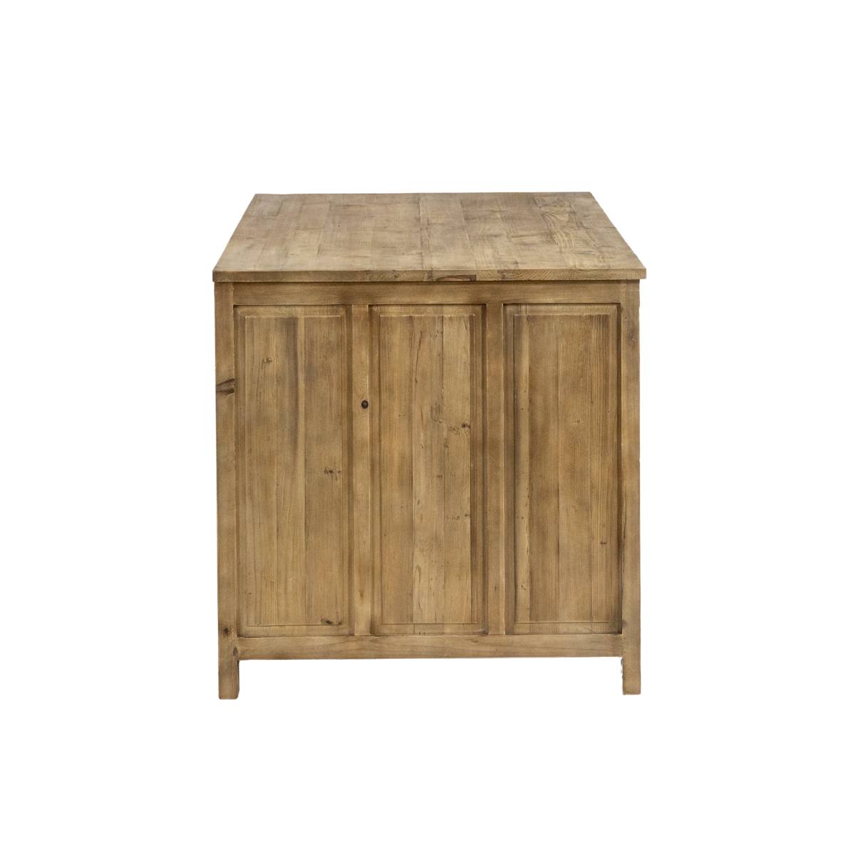 Îlot central en bois recyclé GARANCE bois clair, MADE IN MEUBLES
