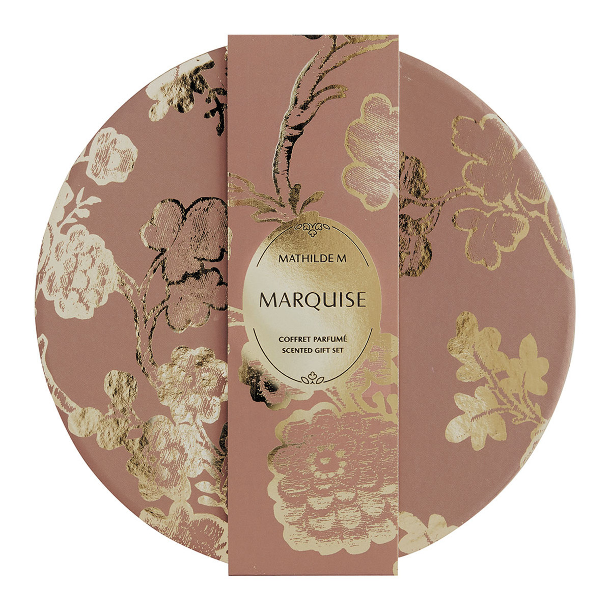 Coffret diffuseur de parfum et bougie Marquise TRÉSOR DE FLEURS rose, MATHILDE M