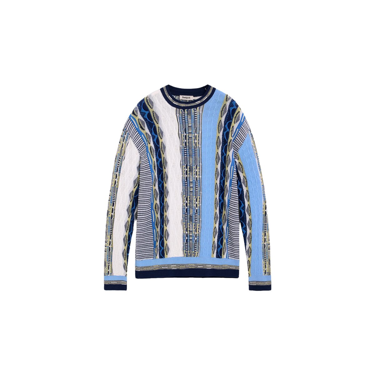 Pull Jacquard bleu, DESIGUAL