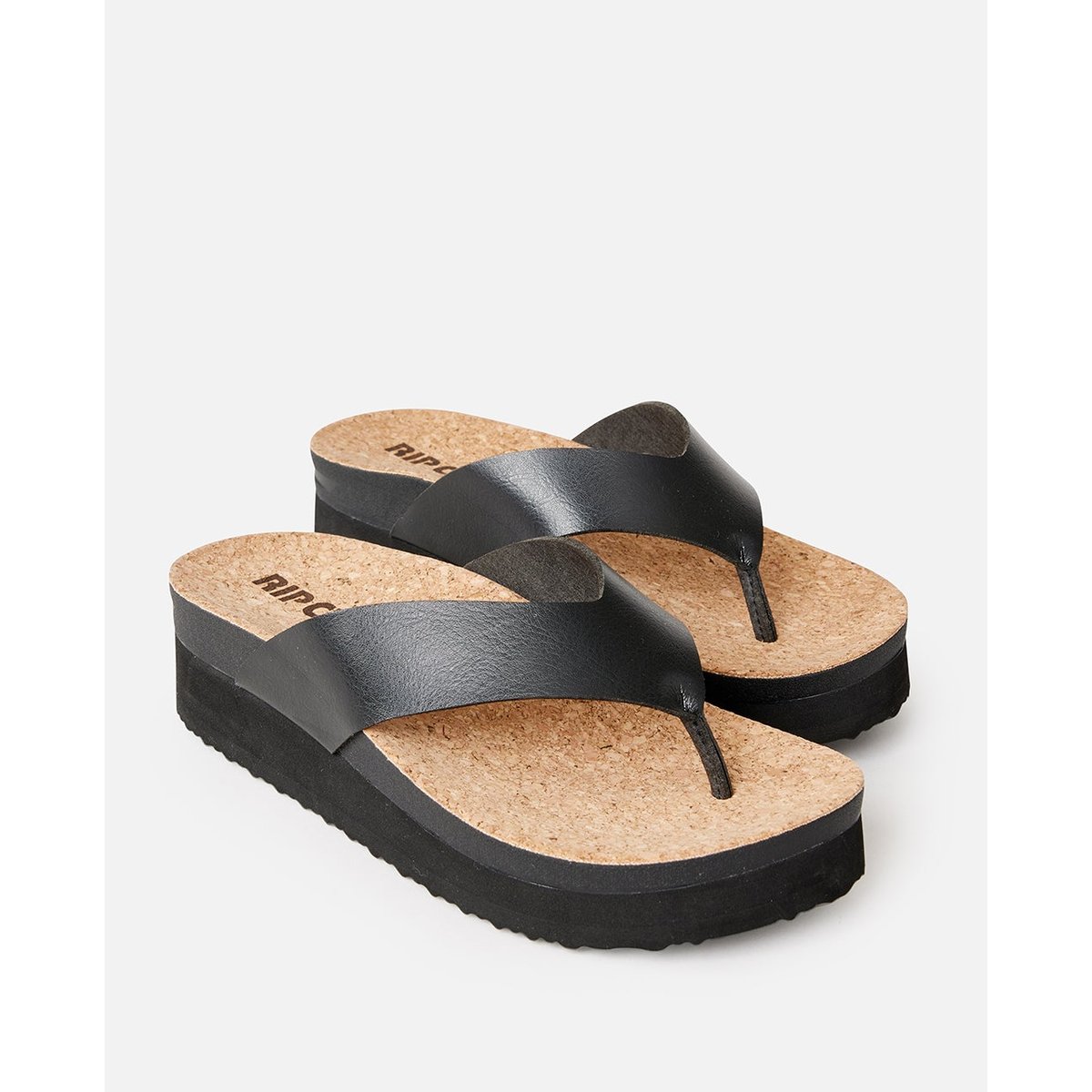 Tongs à plateforme Sandy Bloom noir, RIP CURL