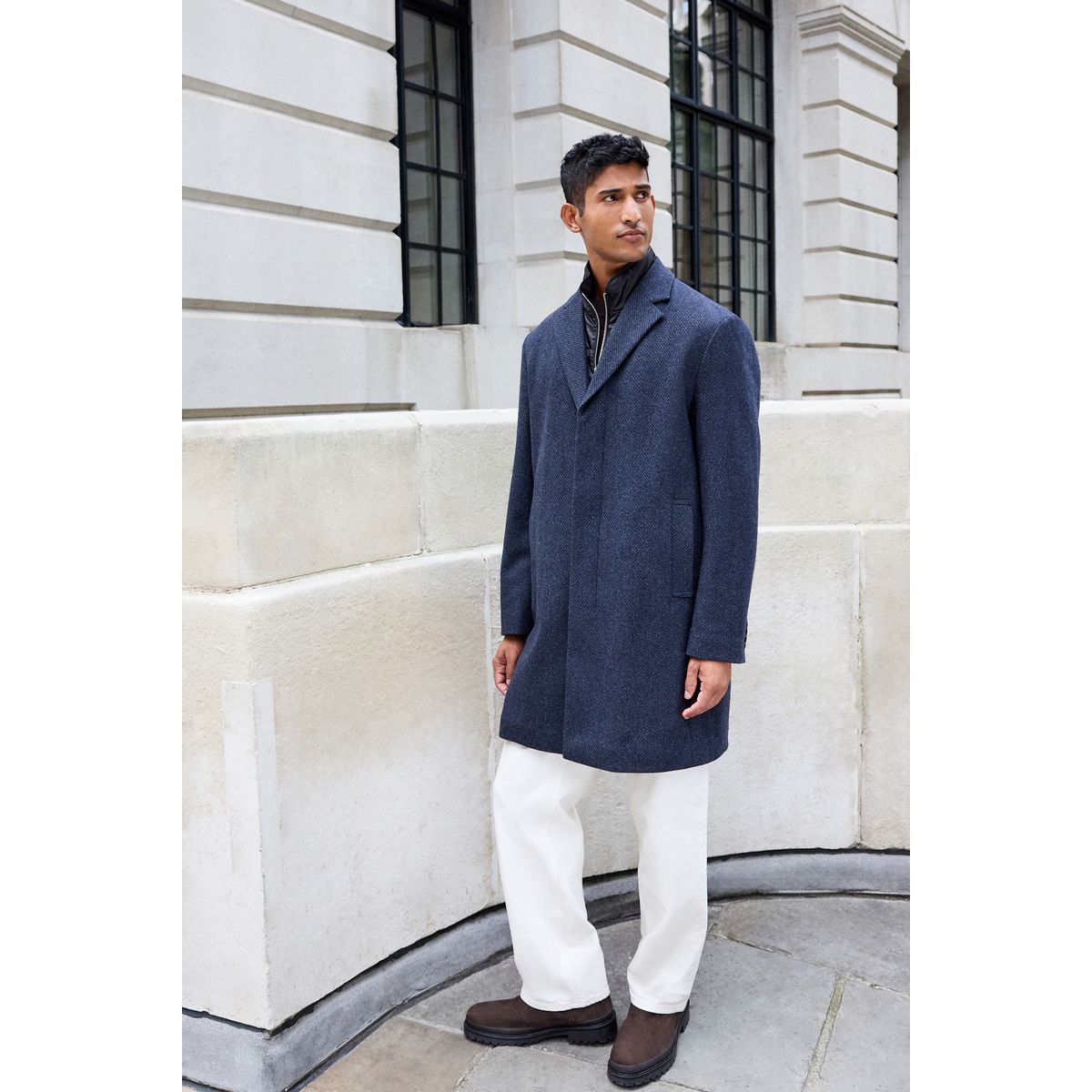 Manteau rembourré et faux gilet bleu marine, NEXT