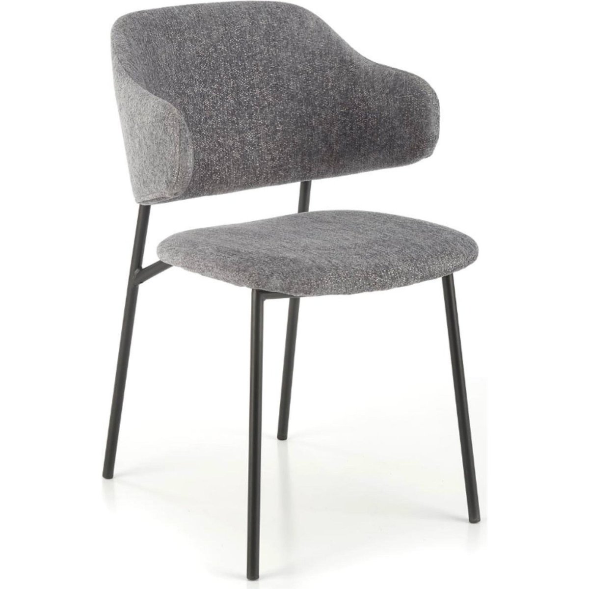 Chaise à accoudoirs tapissée ROOMELY crème chenille, RECOLLECTION
