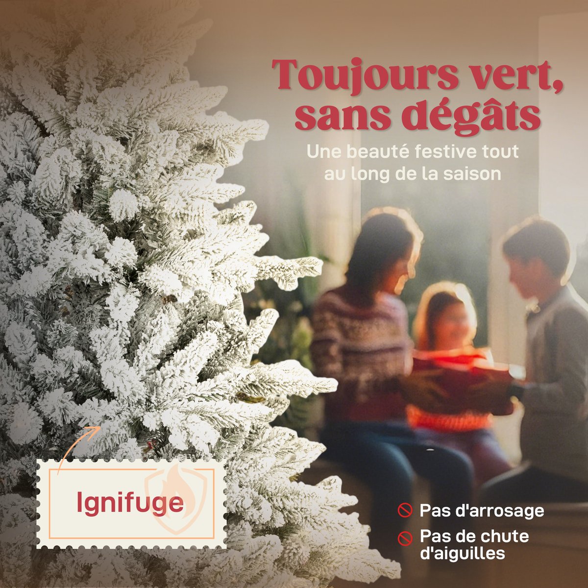 Sapin de Noël Plastique Vert vert, HOMCOM