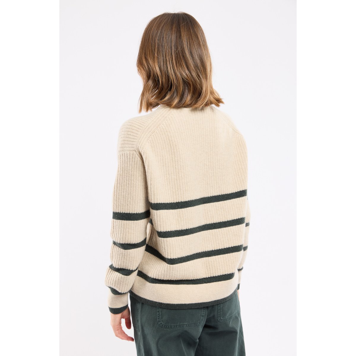 Pull col montant - laine irish cream/otranto, ARMOR-LUX