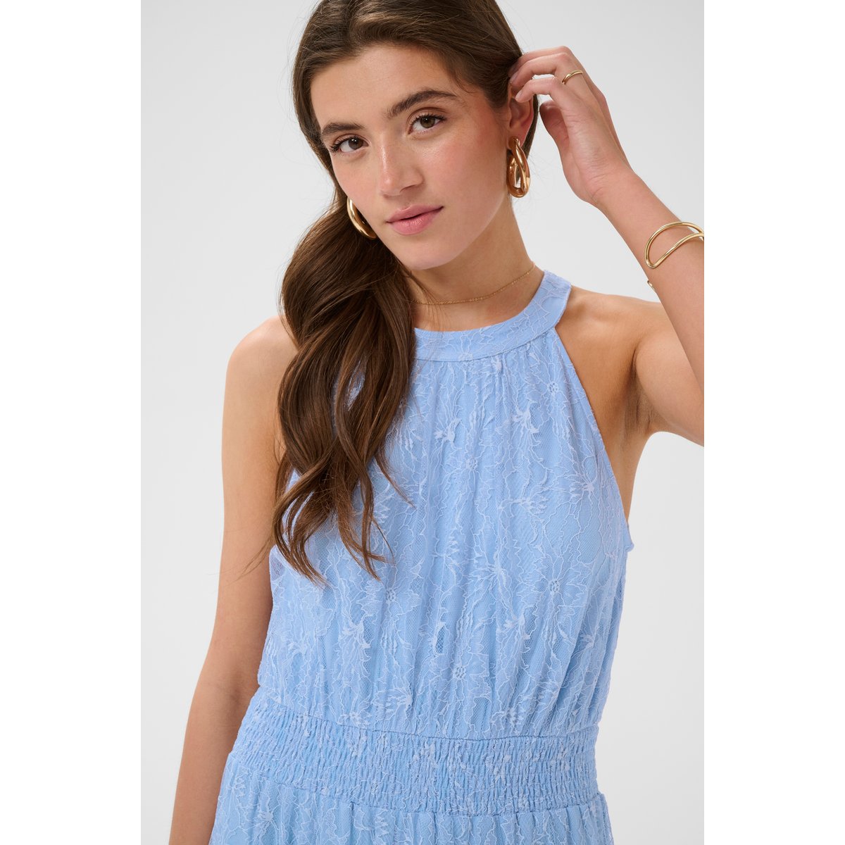 Robe bleu powder blue, CREAM