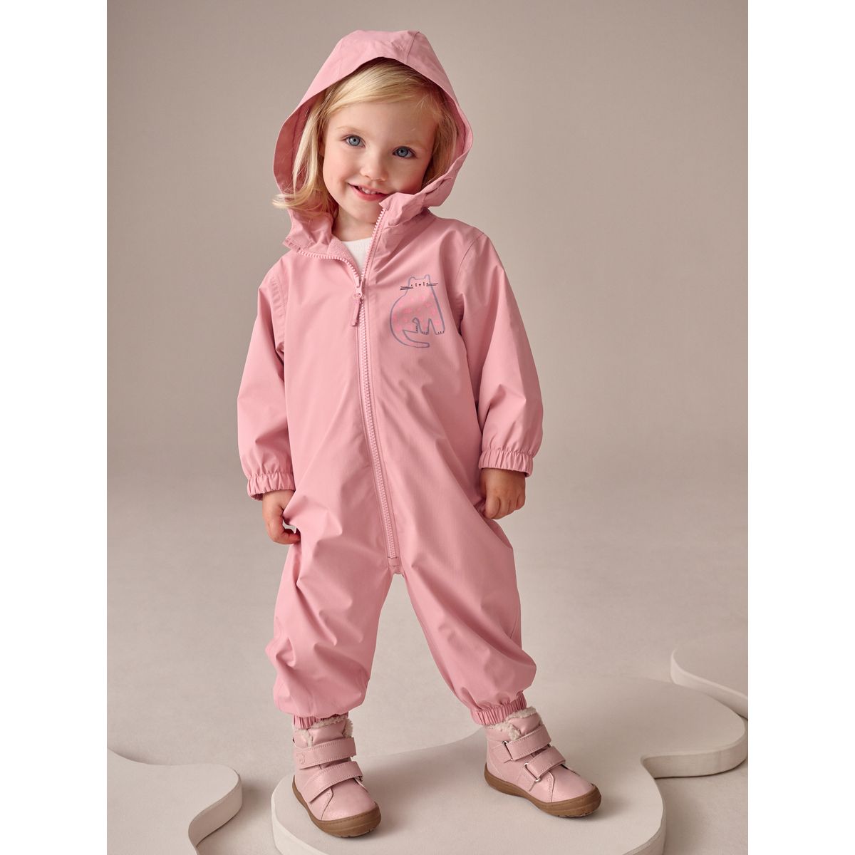 Combinaison imperméable imprimée rose pâle, NEXT