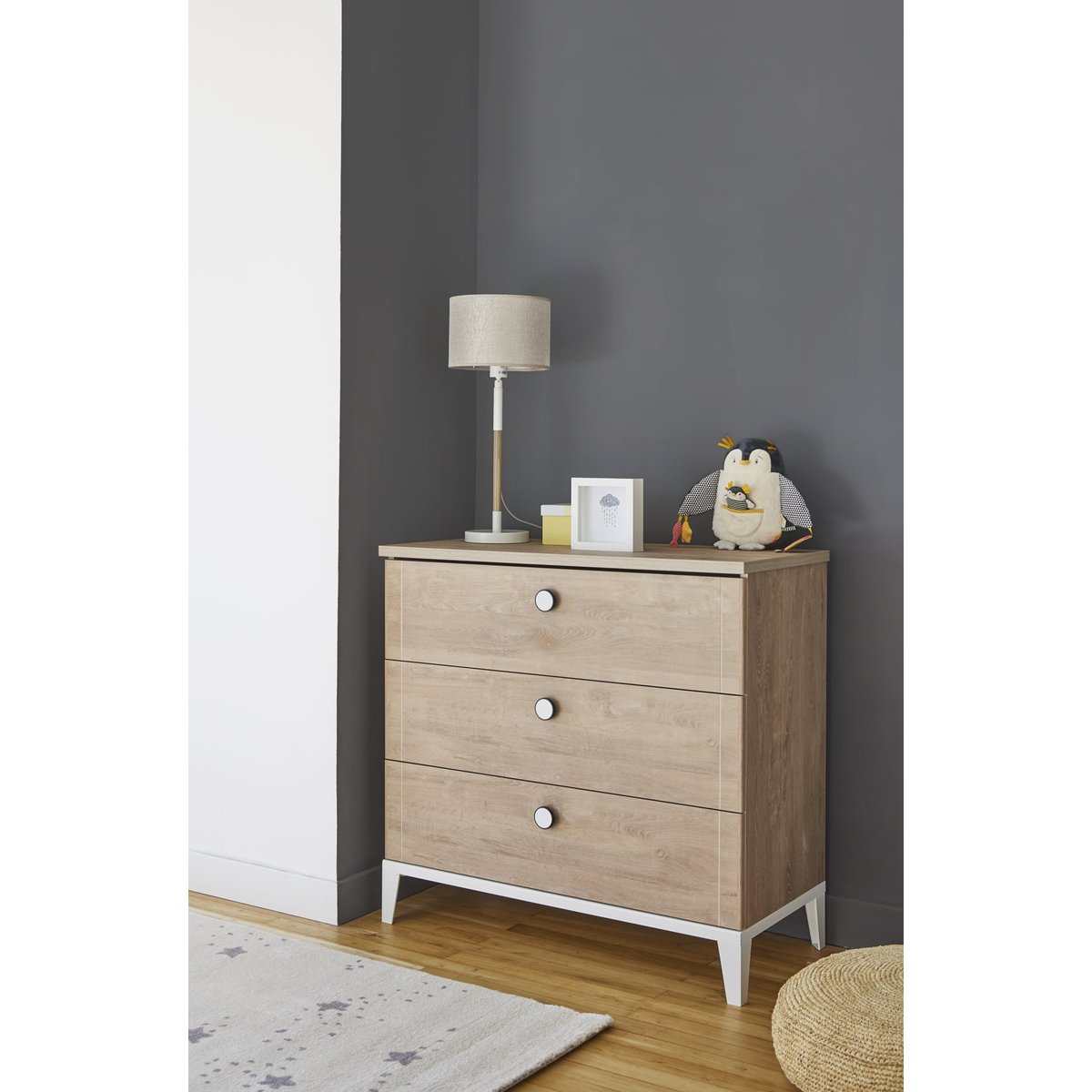 Commode 3 tiroirs MARCEL beige, GALIPETTE