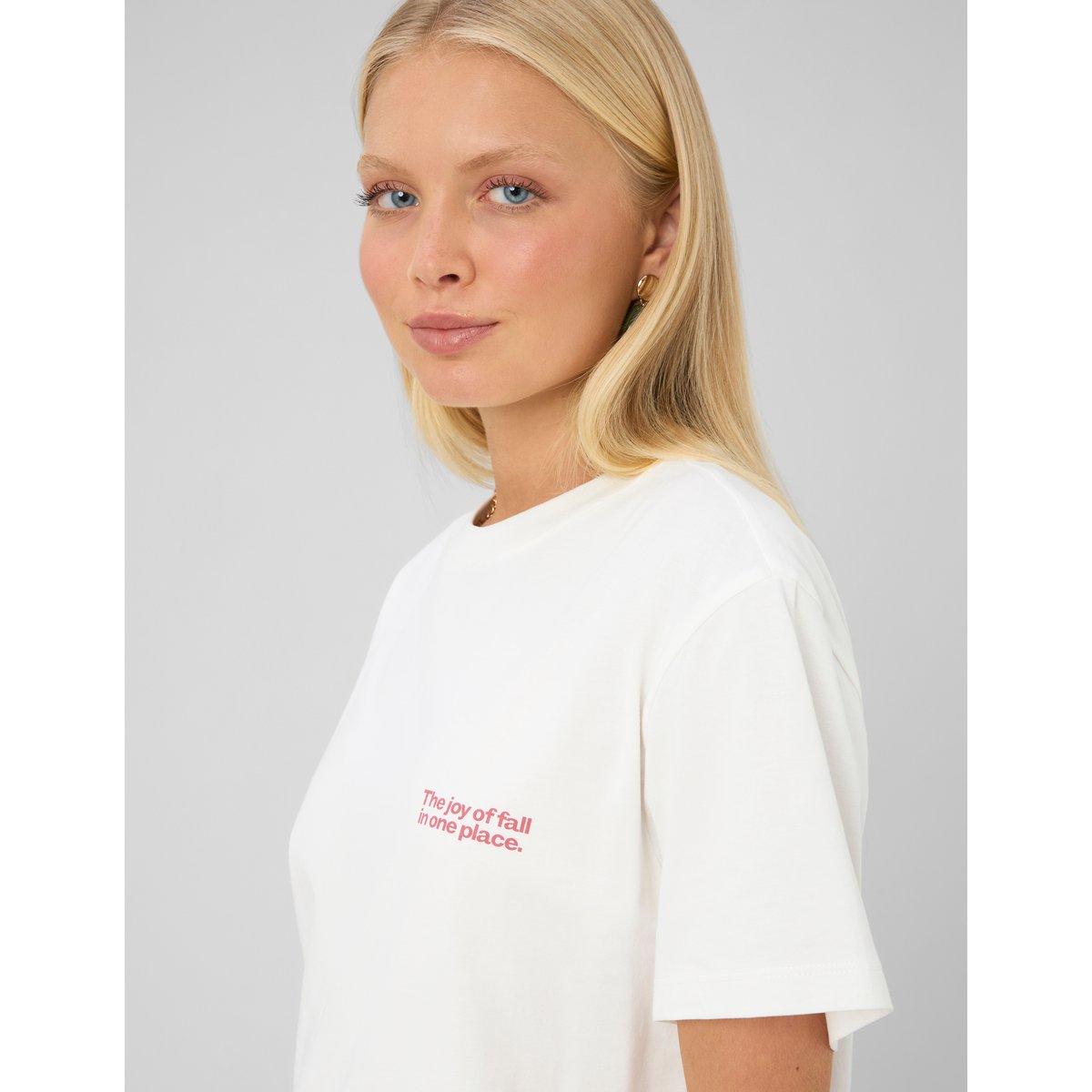 T-shirt imprimé manches courtes blanc écru, BZB