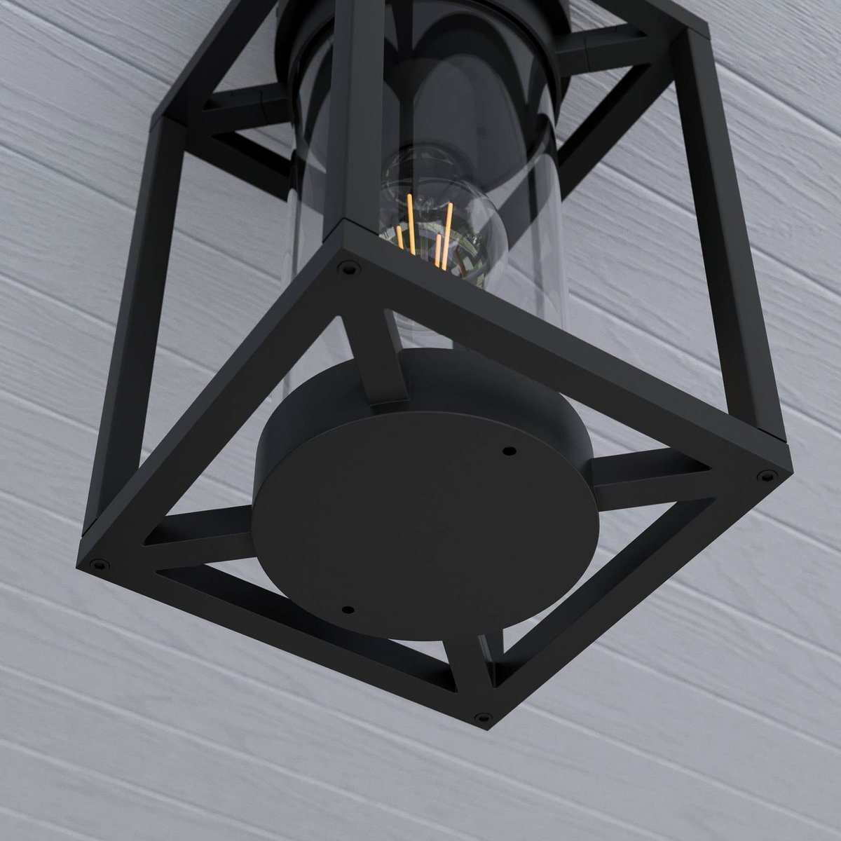 Plafonnier en aluminium moderne, Ferda anthracite, LUCANDE