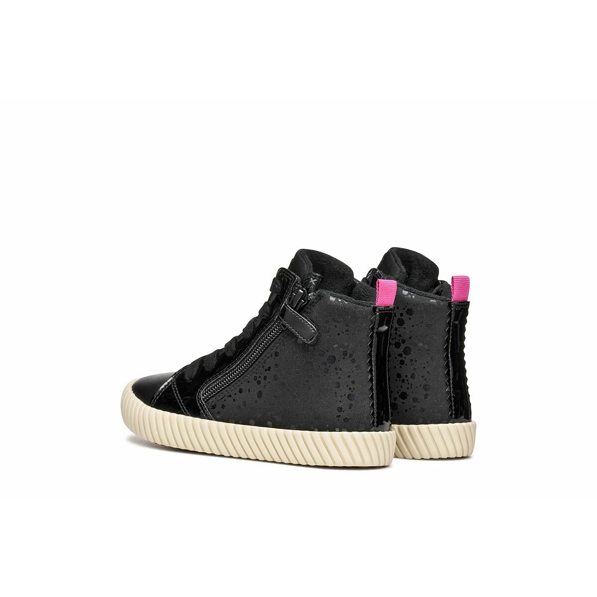 Kids Mirroless Breathable High Top Trainers black, GEOX