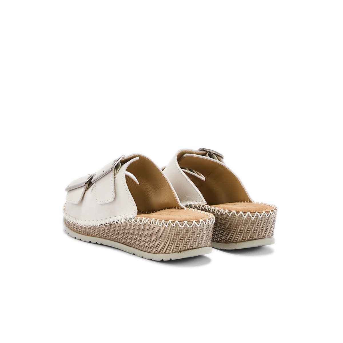 Mules ouverture totale par scratchs beige, PEDICONFORT