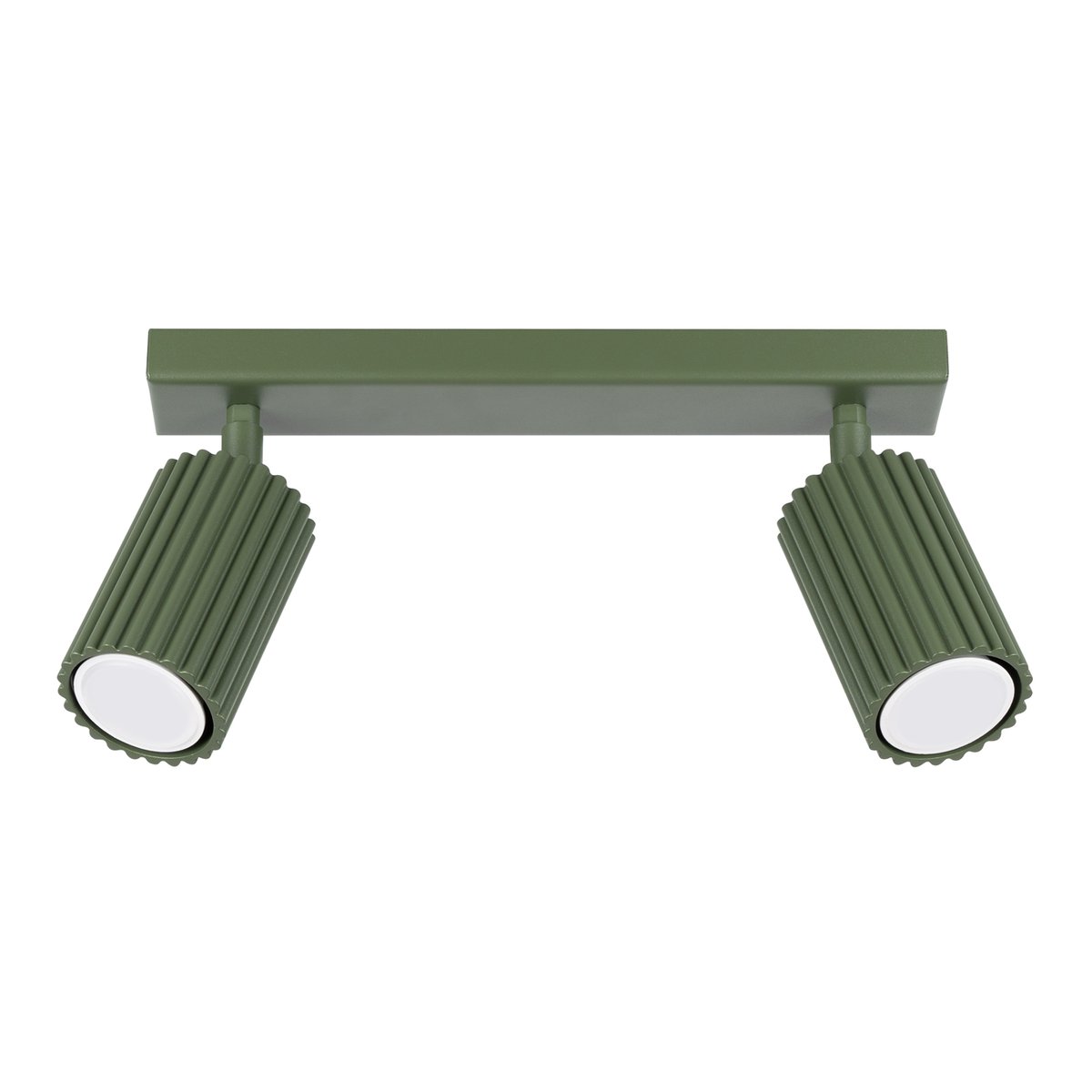 Plafonnier Aluminium Vert Olive GU10 2 Karbon vert, EDEN