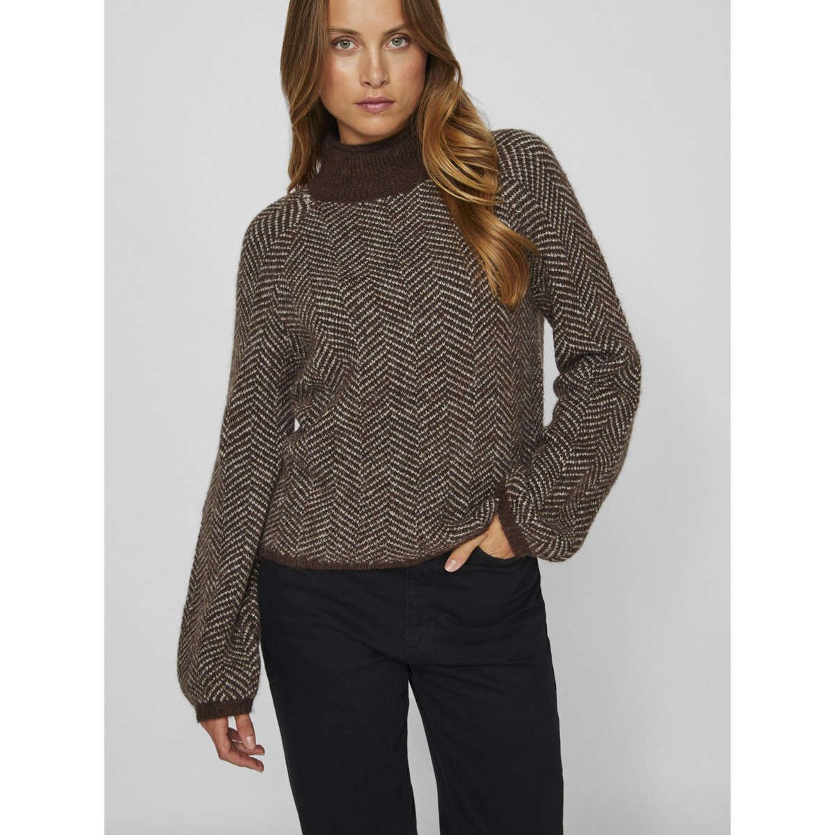 Pull En Maille coffee bean, VILA