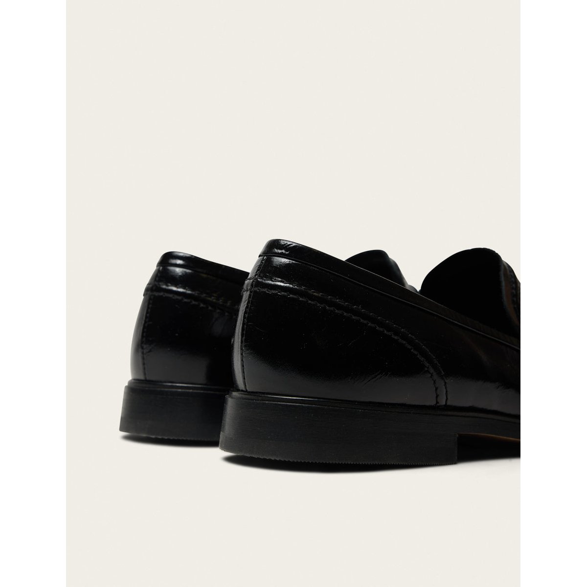 Mocassins MAKO cuir plissé noir, ODAJE
