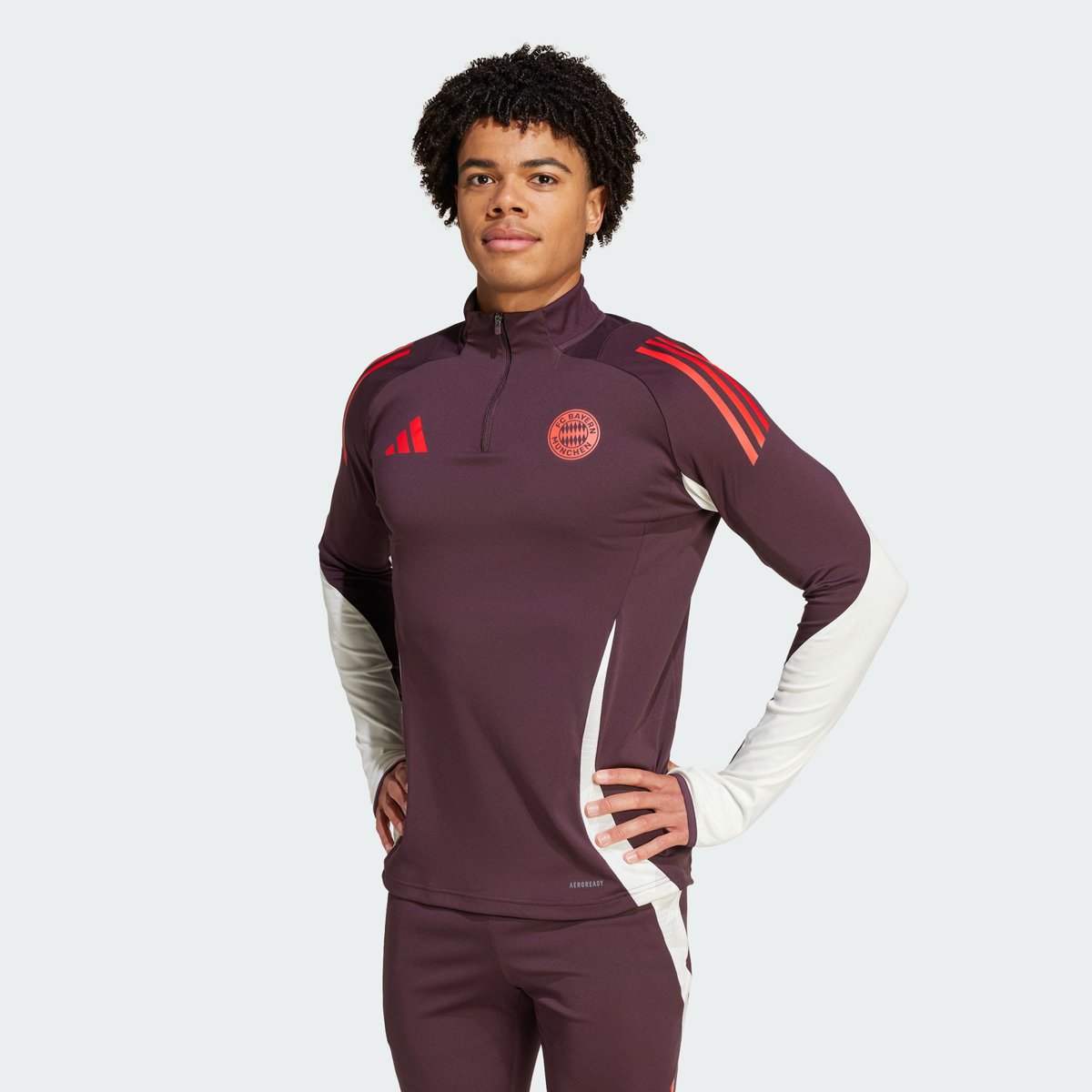 Haut d'entraînement FC Bayern Tiro 24 shadow maroon / red, adidas Performance