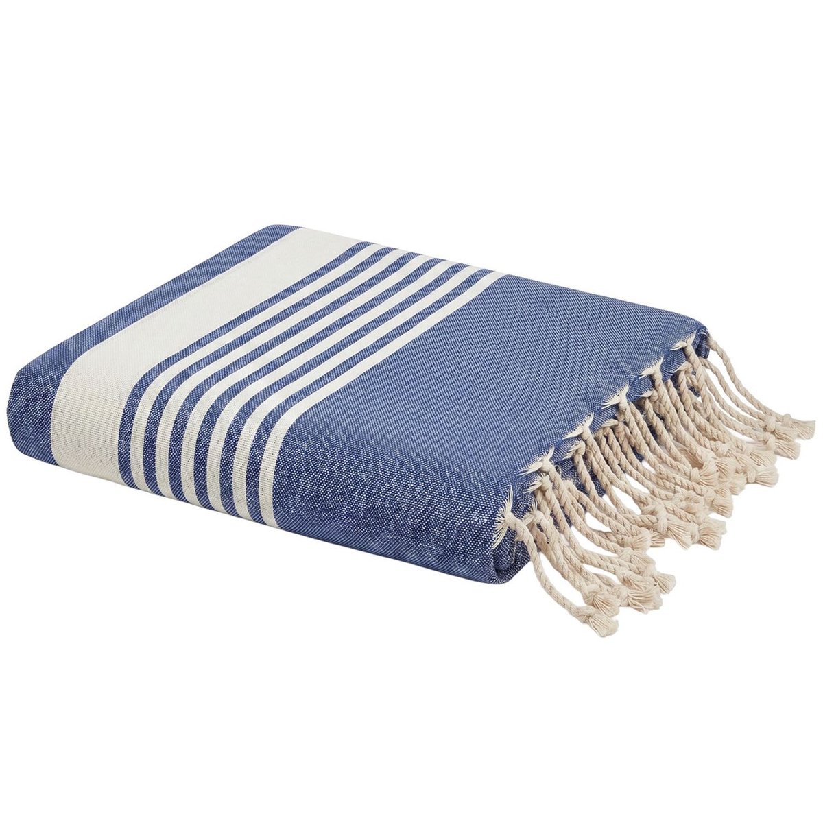 Fouta tunisienne 100x200 cm coton recyclé Moorea REVA COLLECTION bleu vif, SEVIRA KIDS