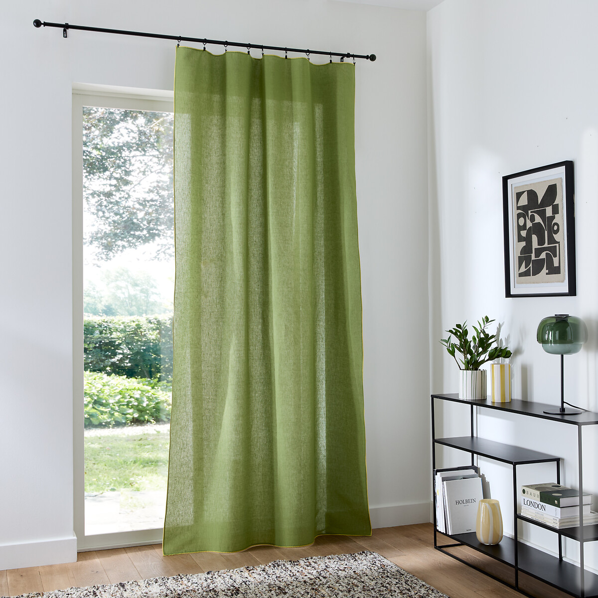 Panel de lino de algodón, WARNA verde aceituna, LA REDOUTE INTERIEURS