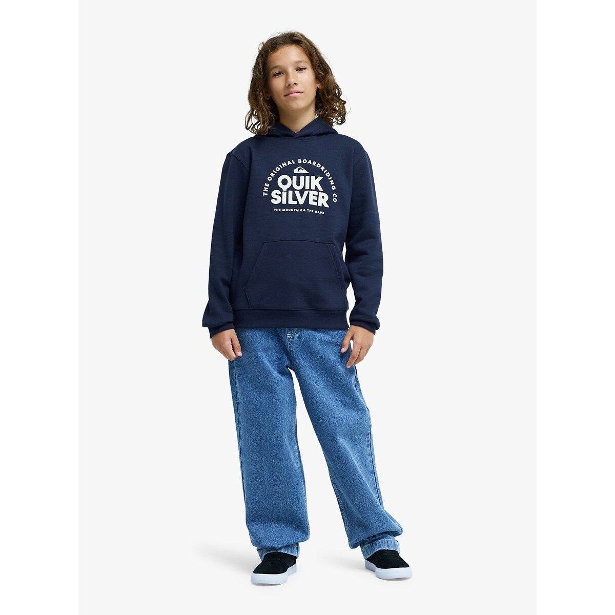 Sweat à capuche, motif devant bleu marine, QUIKSILVER