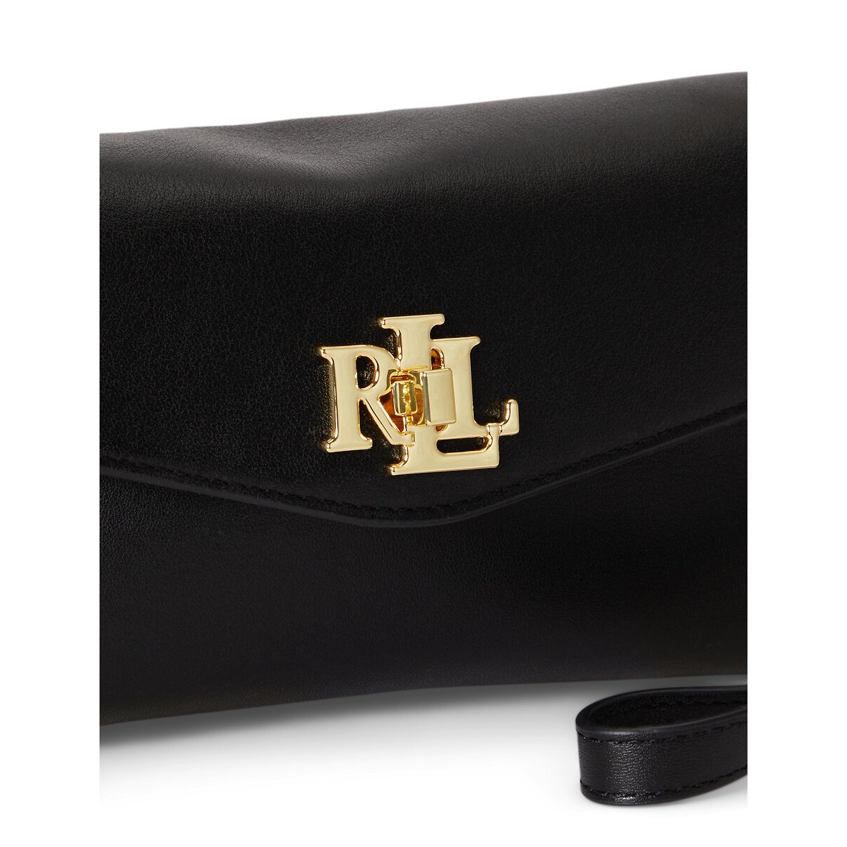 Pochette en cuir de vachette, TRN noir, LAUREN RALPH LAUREN