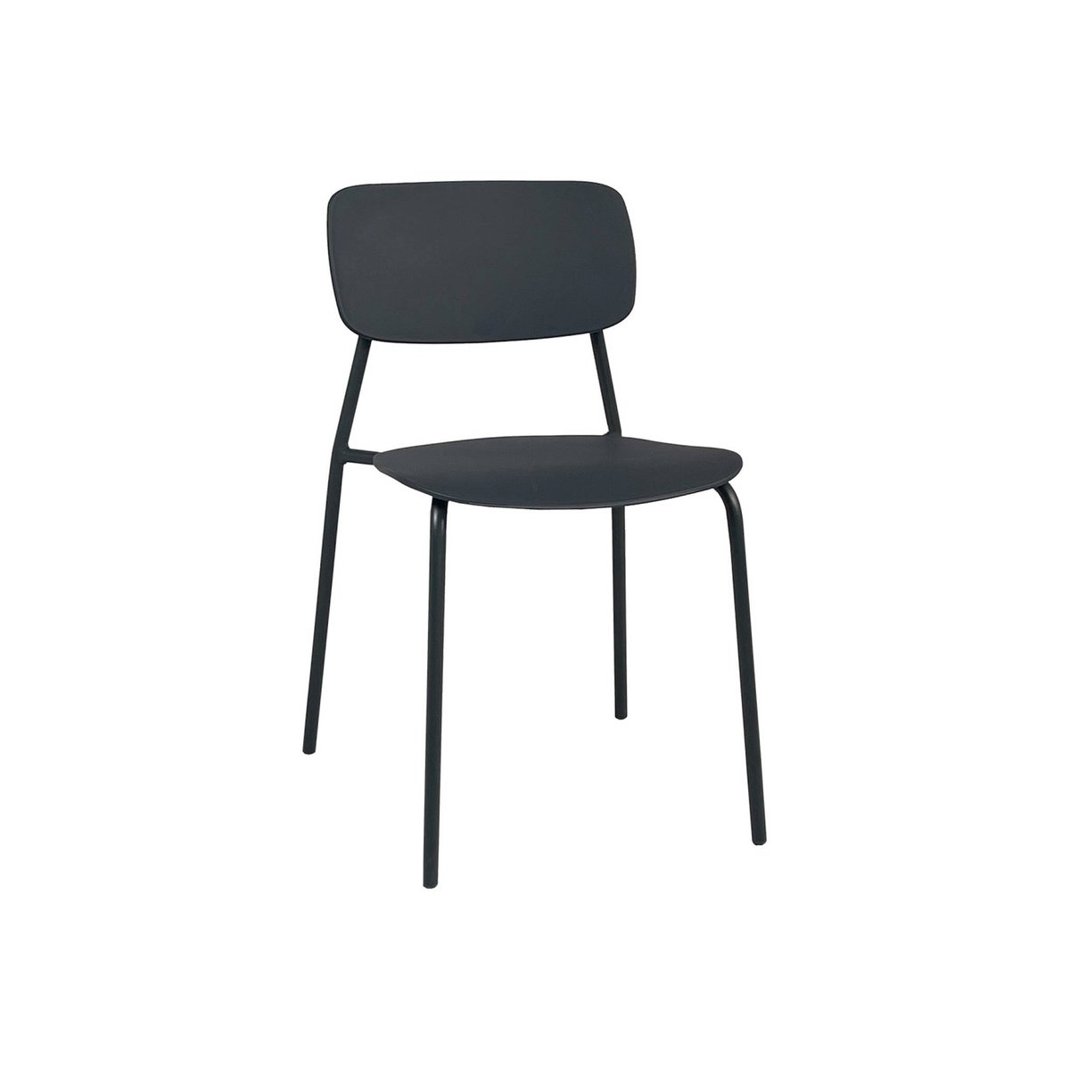 Table de jardin pliante métal + 6 assises AMÉLIA + LIVA anthracite, SWEEEK