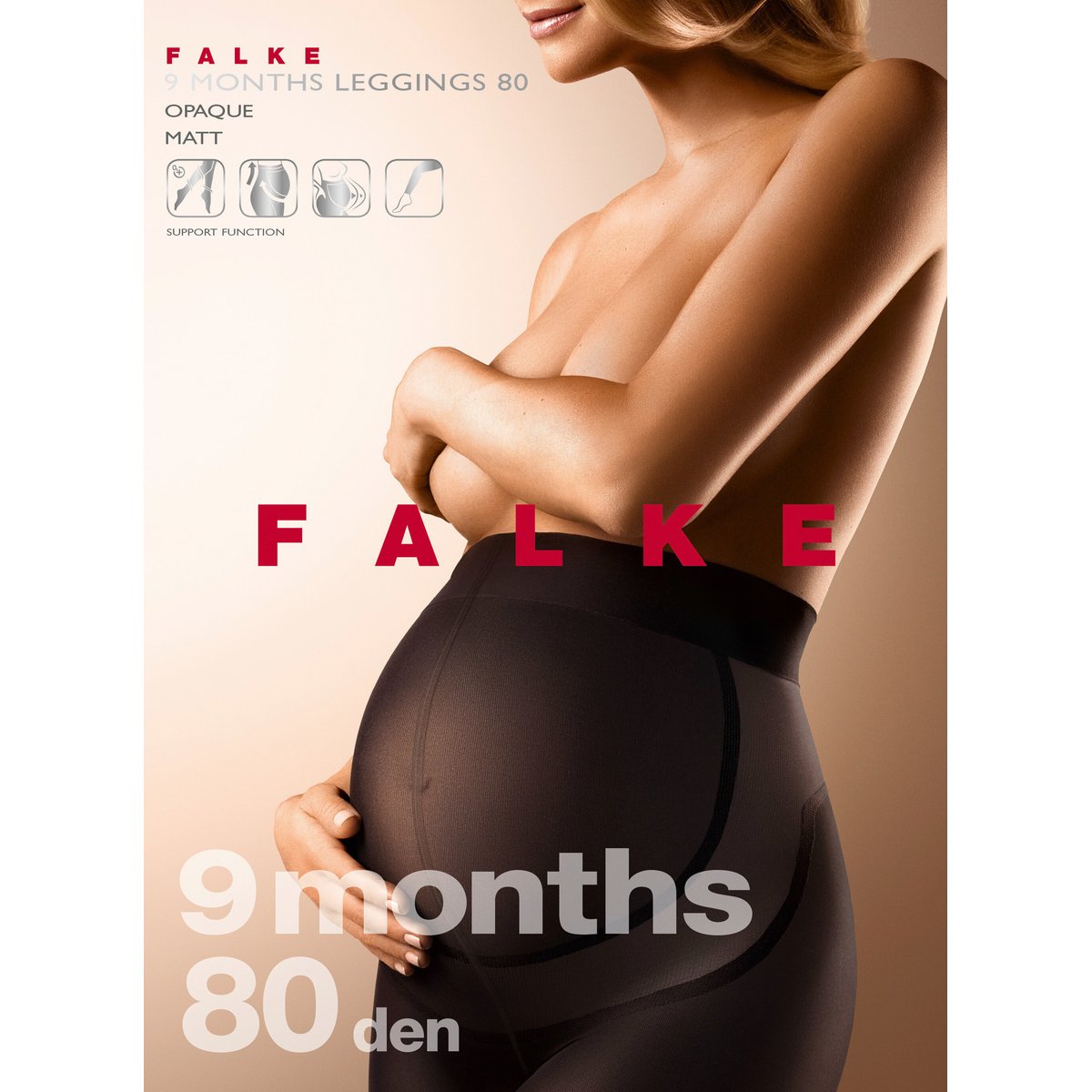 Legging 9 Months 80 Opaque noir, FALKE