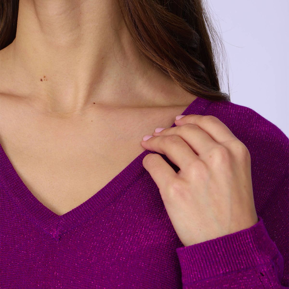 Pull doux violet, MISE AU GREEN