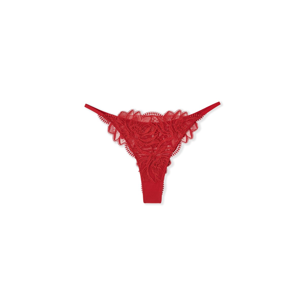 Tanga en guipure WILD NIGHT rouge, ETAM