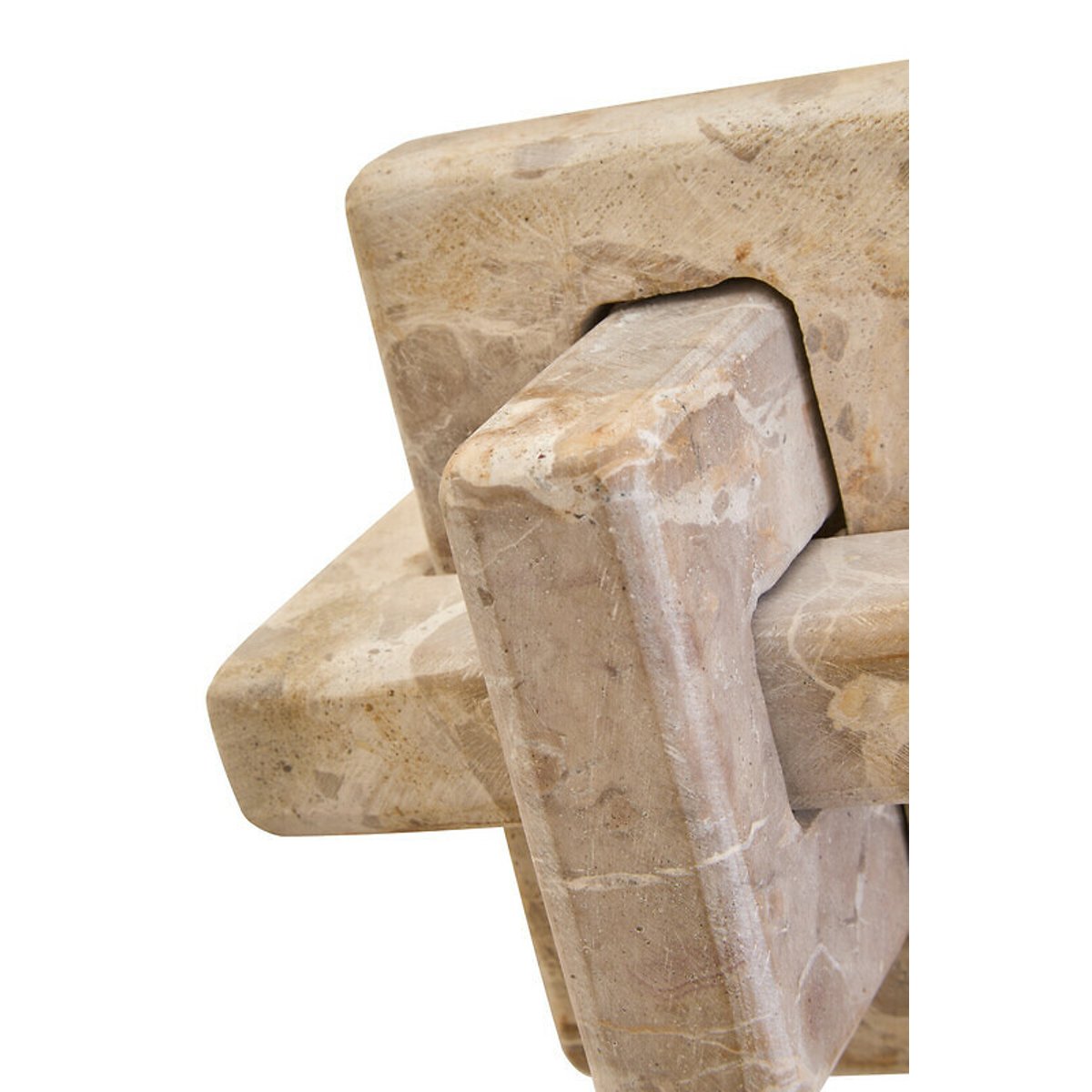 Decor Marble Knot Sculpture in Chocolate brown , FIFTY FIVE SOUTH