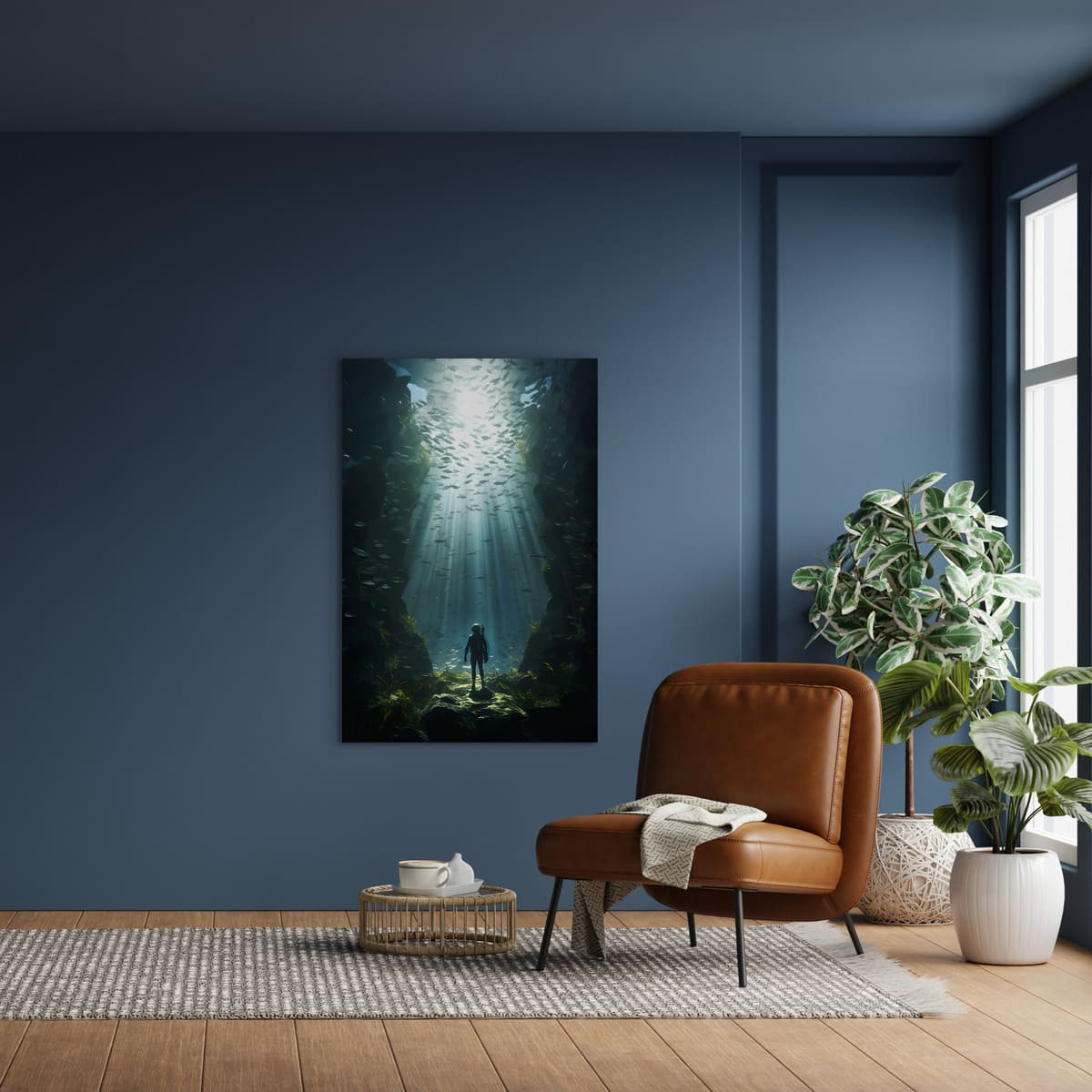 Tableau Mural Explorateur Abyssal MER tableau en verre synthétique, CEANOTHE