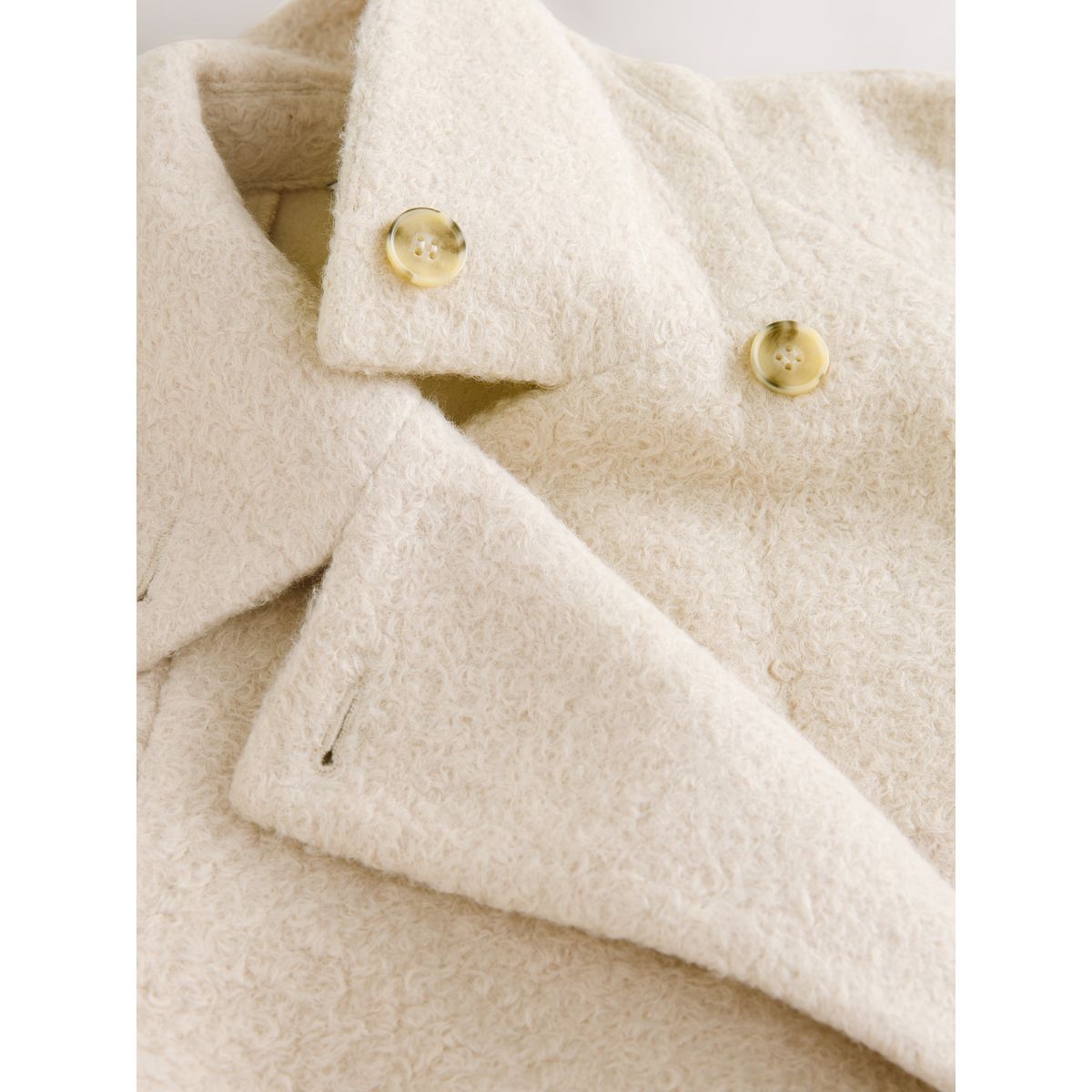 Cardigan boutonné avec col à revers crème, NEXT