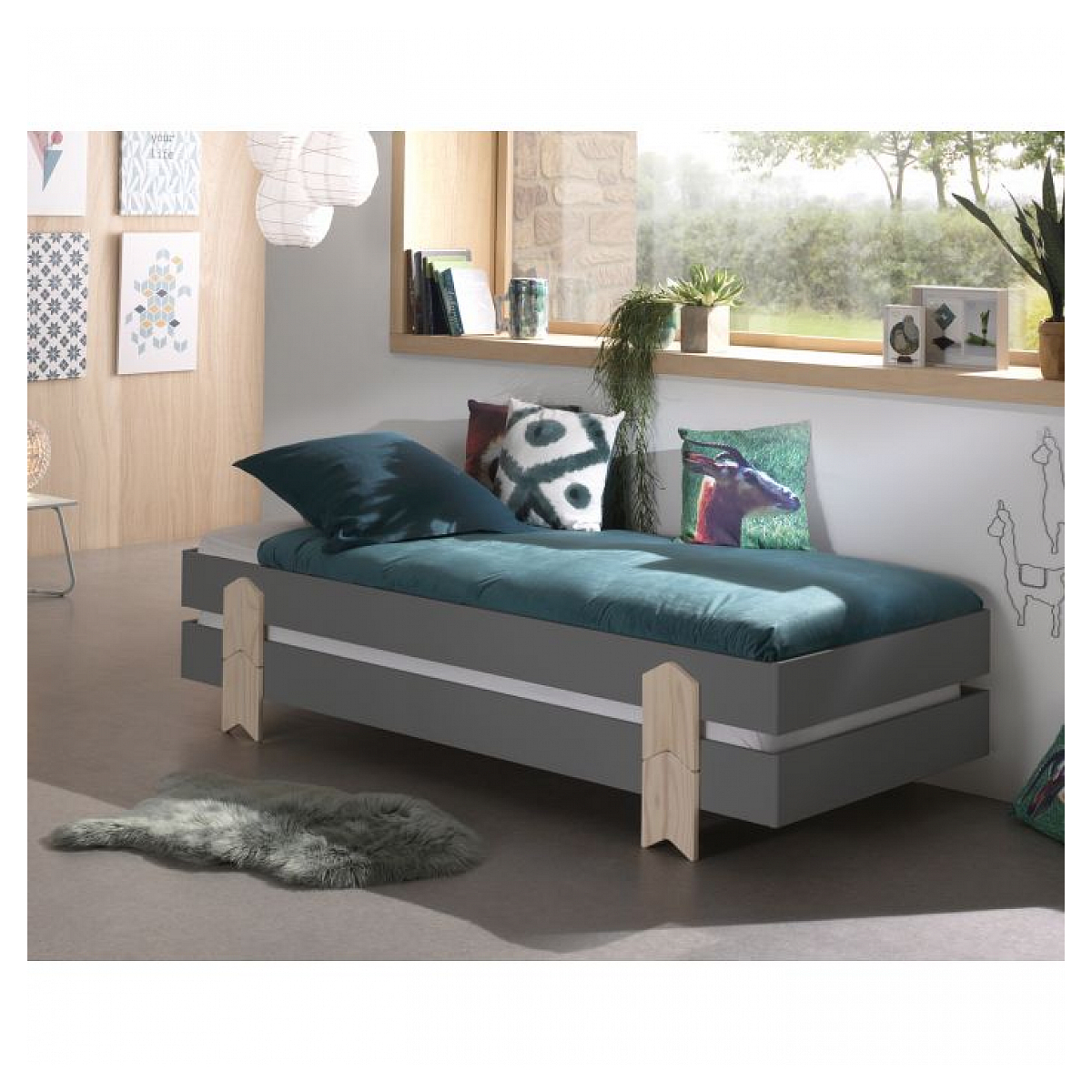 Lits Modulo Arrow Empilables couleur unique, VIPACK