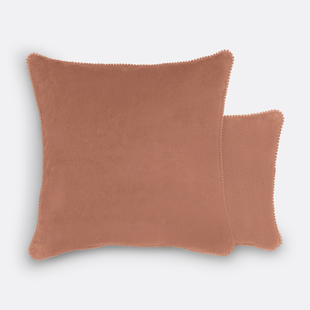 Velvet Linen & Cotton Cushion Cover praline, LA REDOUTE INTERIEURS