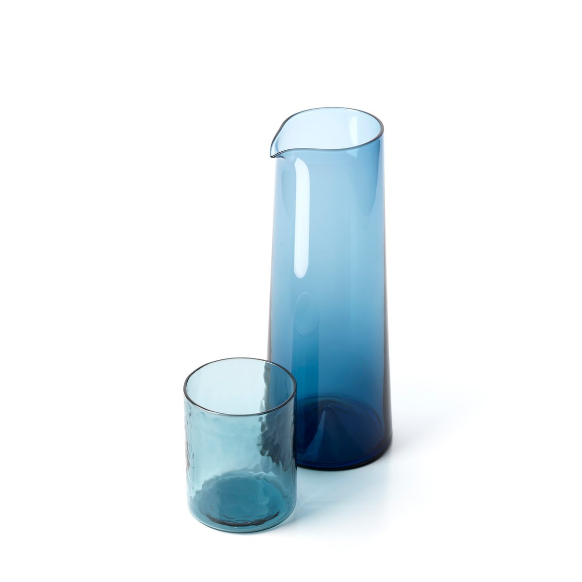 Carafe en verre AZURE indien bleu, BAZAR BIZAR