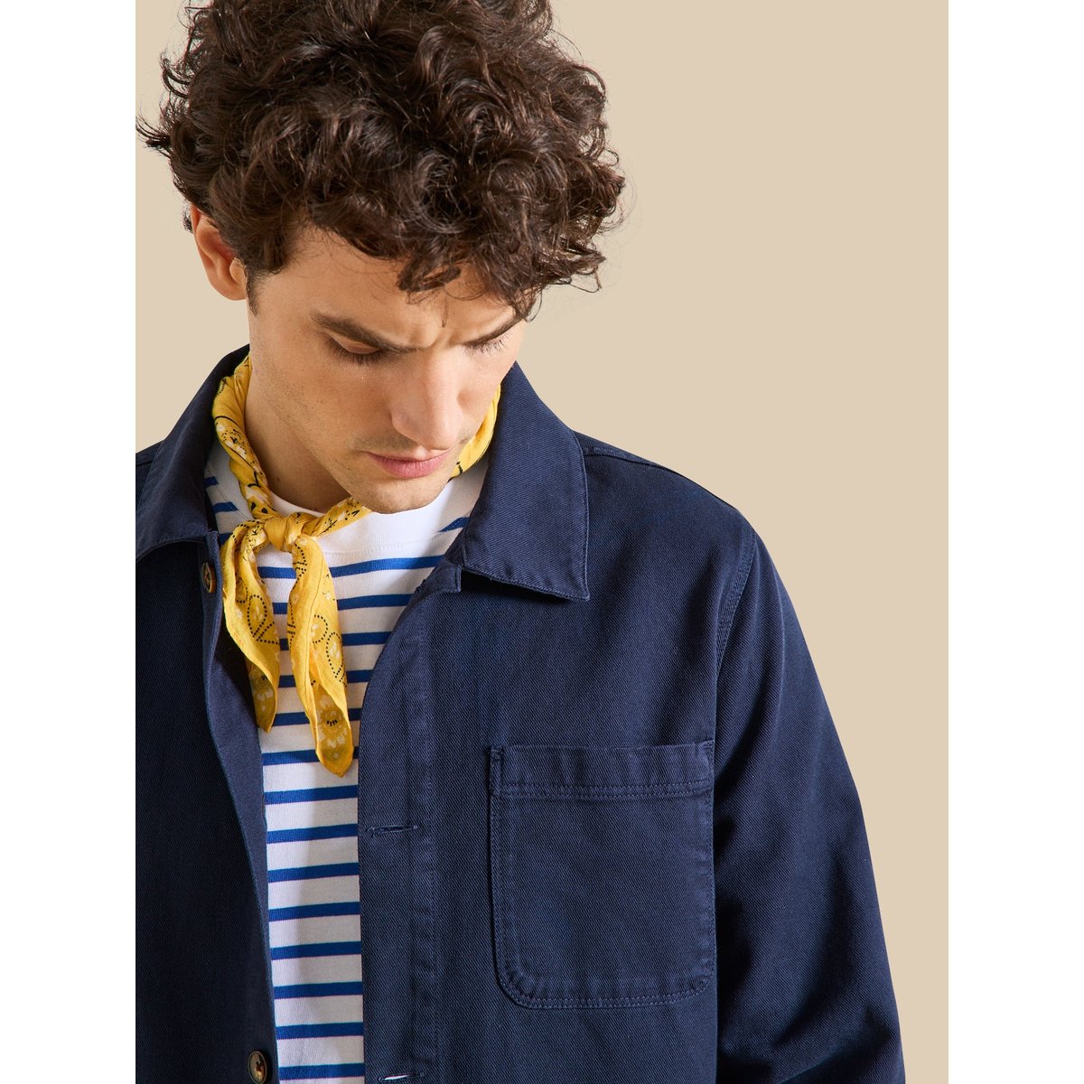 Veste worker  twill coton recyclé denim, CYRILLUS