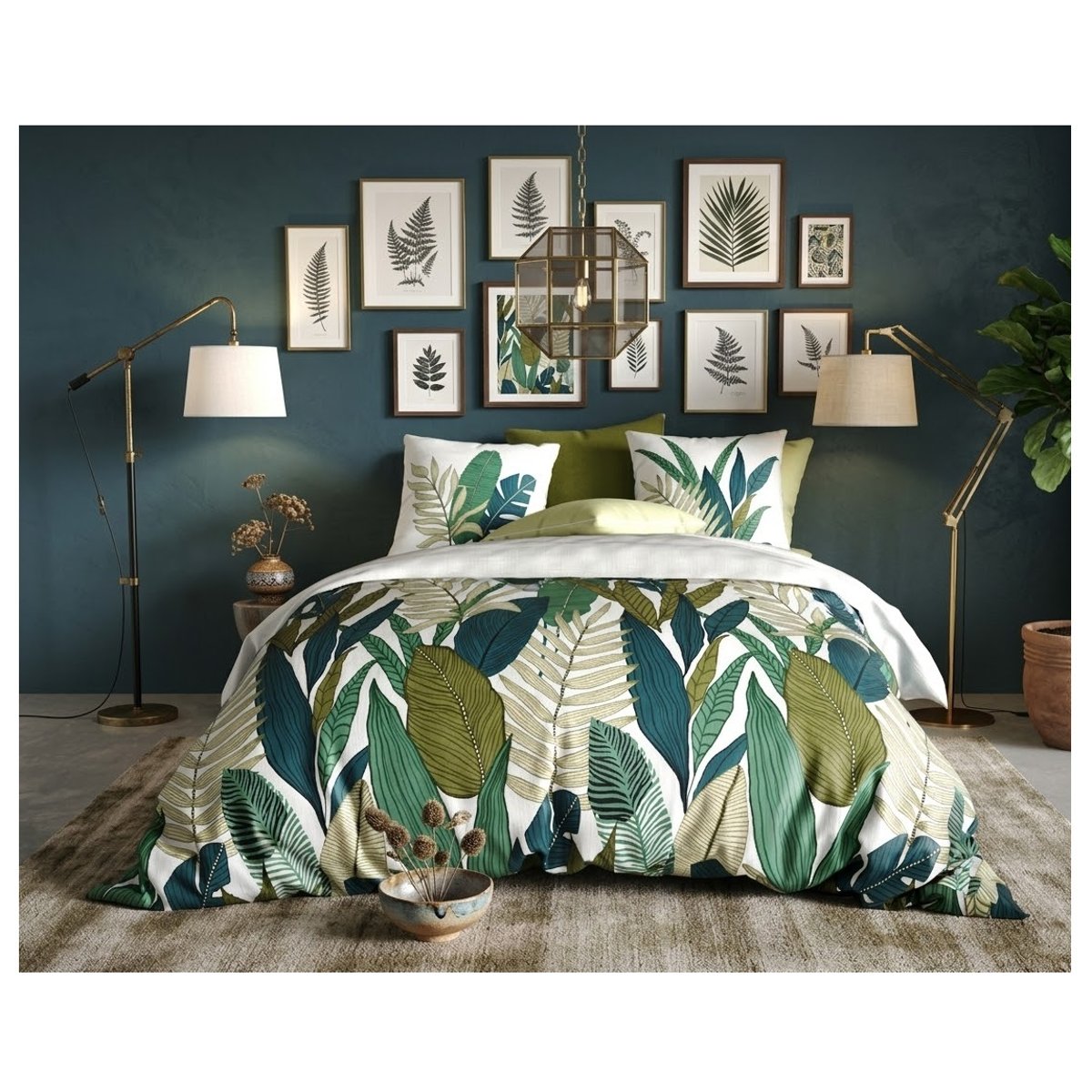 Parure de lit Collection Belemias vert, EDEN