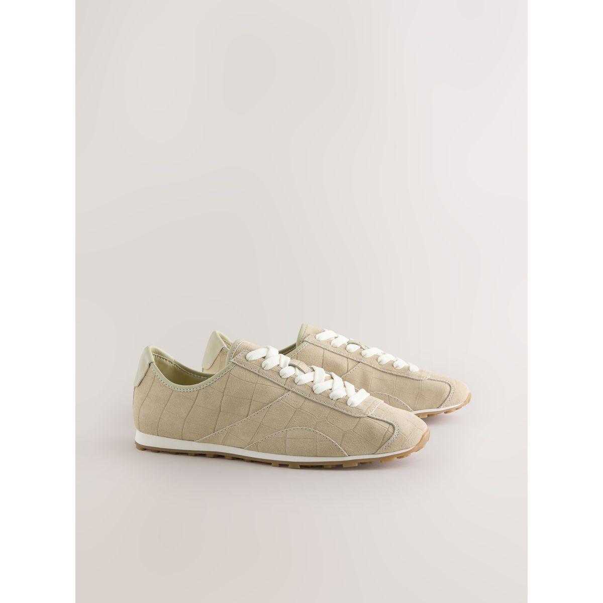 Baskets fines en cuir forever comfort® naturel, NEXT