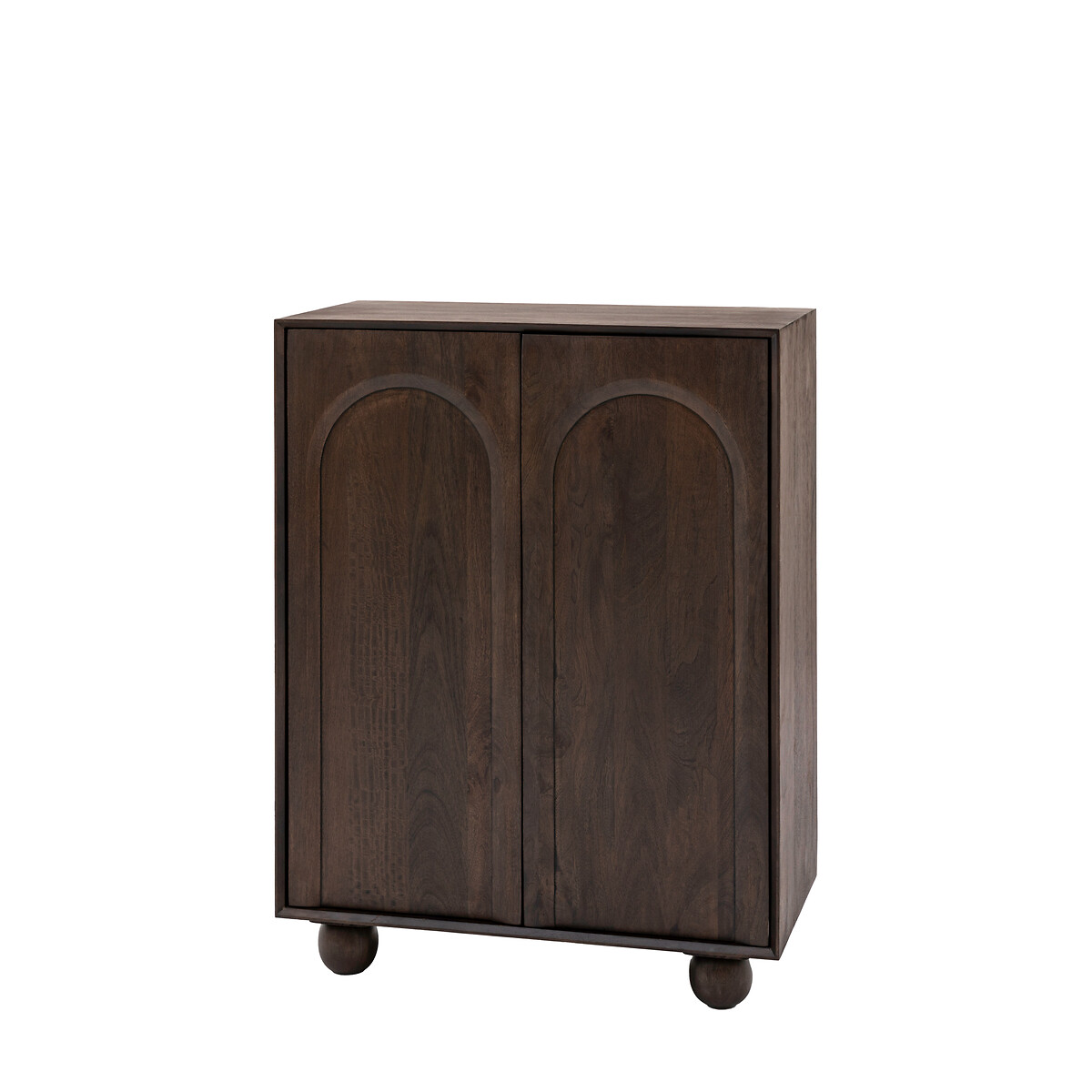 Akron Arch Mango Wood Cupboard with Ball Feet brown , ÉDITÉ