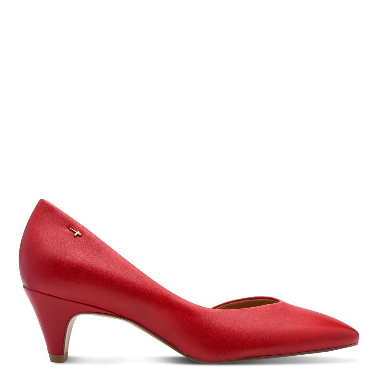 Escarpin en cuir rouge, TAMARIS