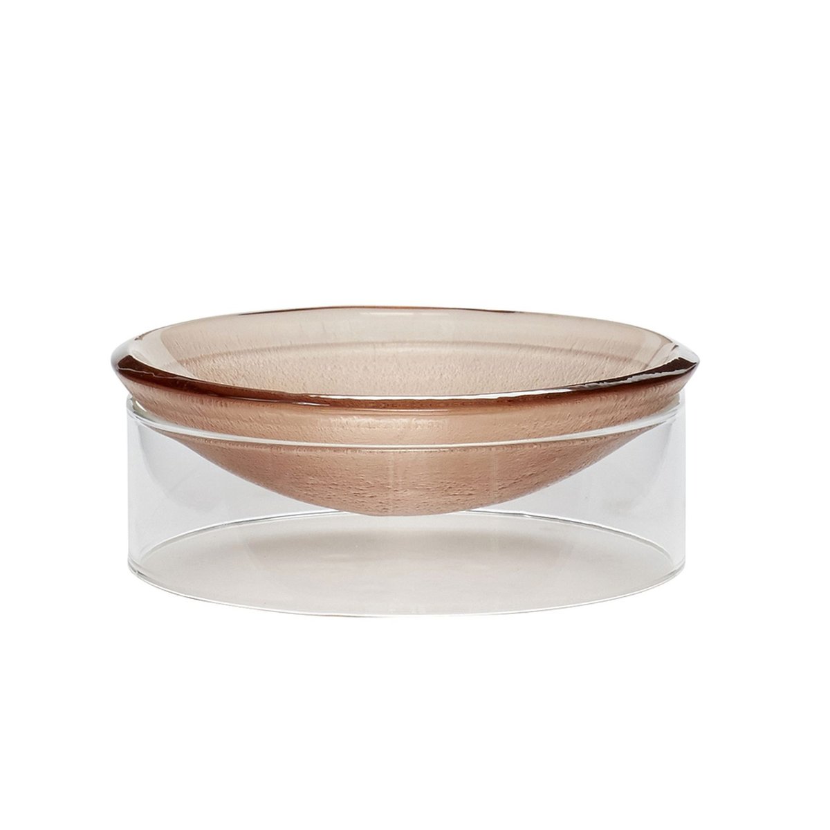 Bol en verre FLOW marron, HUBSCH